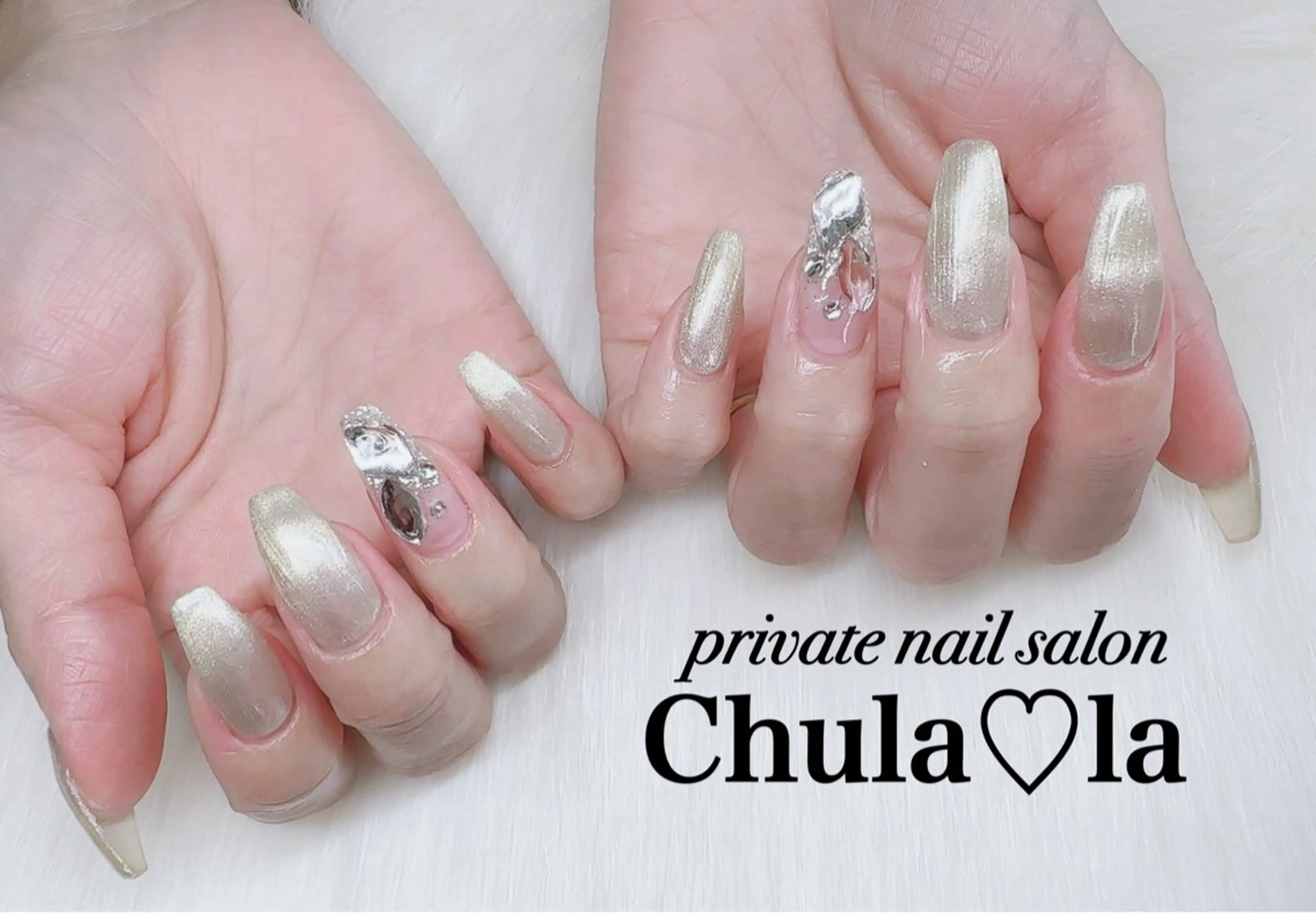 ネイル ストーンネイル ハンドネイル Chula♡la 豊見城市高安のネイルデザイン