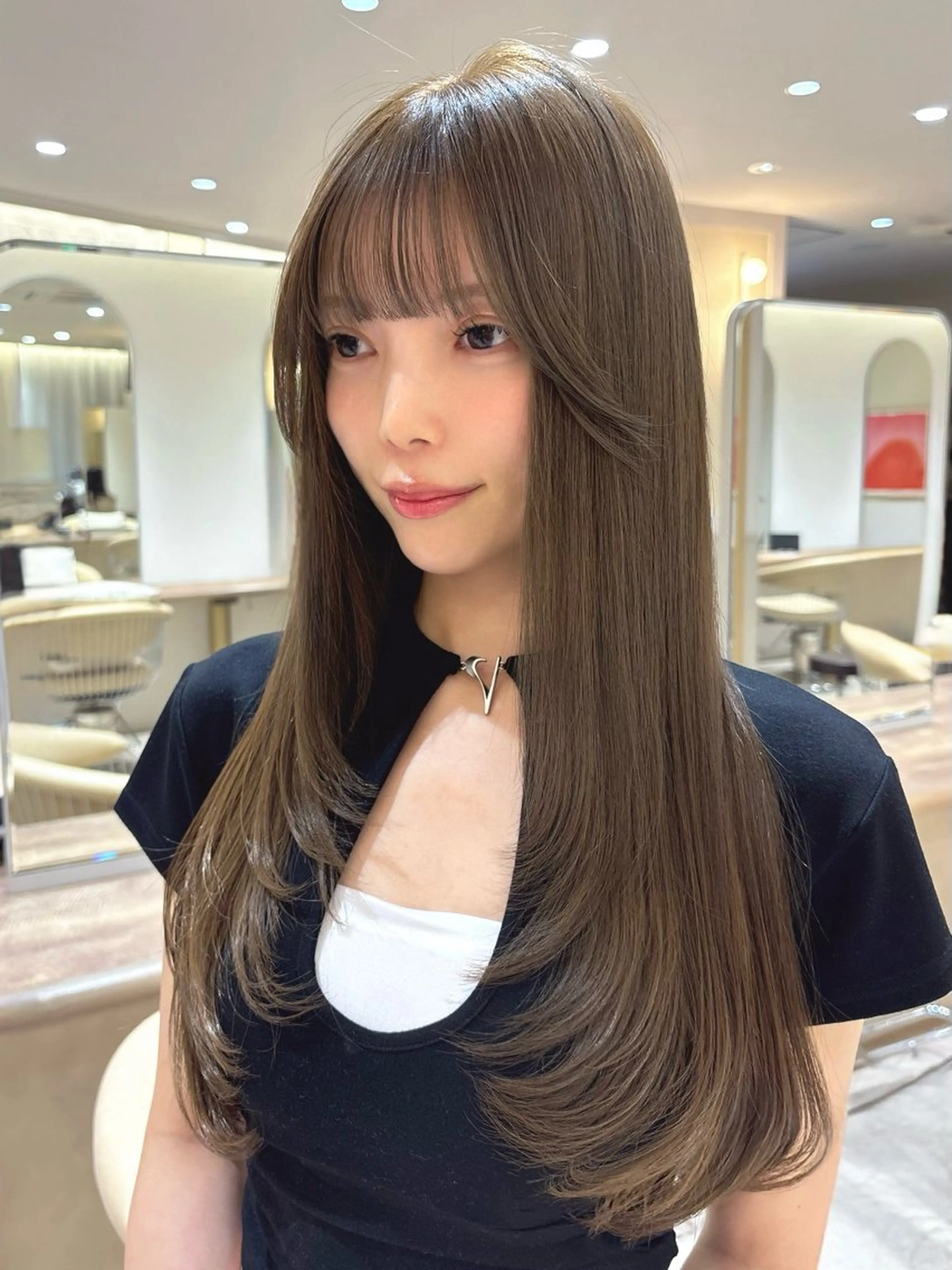 【🧡最高級ダメージケアクーポン‼️💫】髪質改善inケアカラー＋TOKIO超音波トリートメントの写真