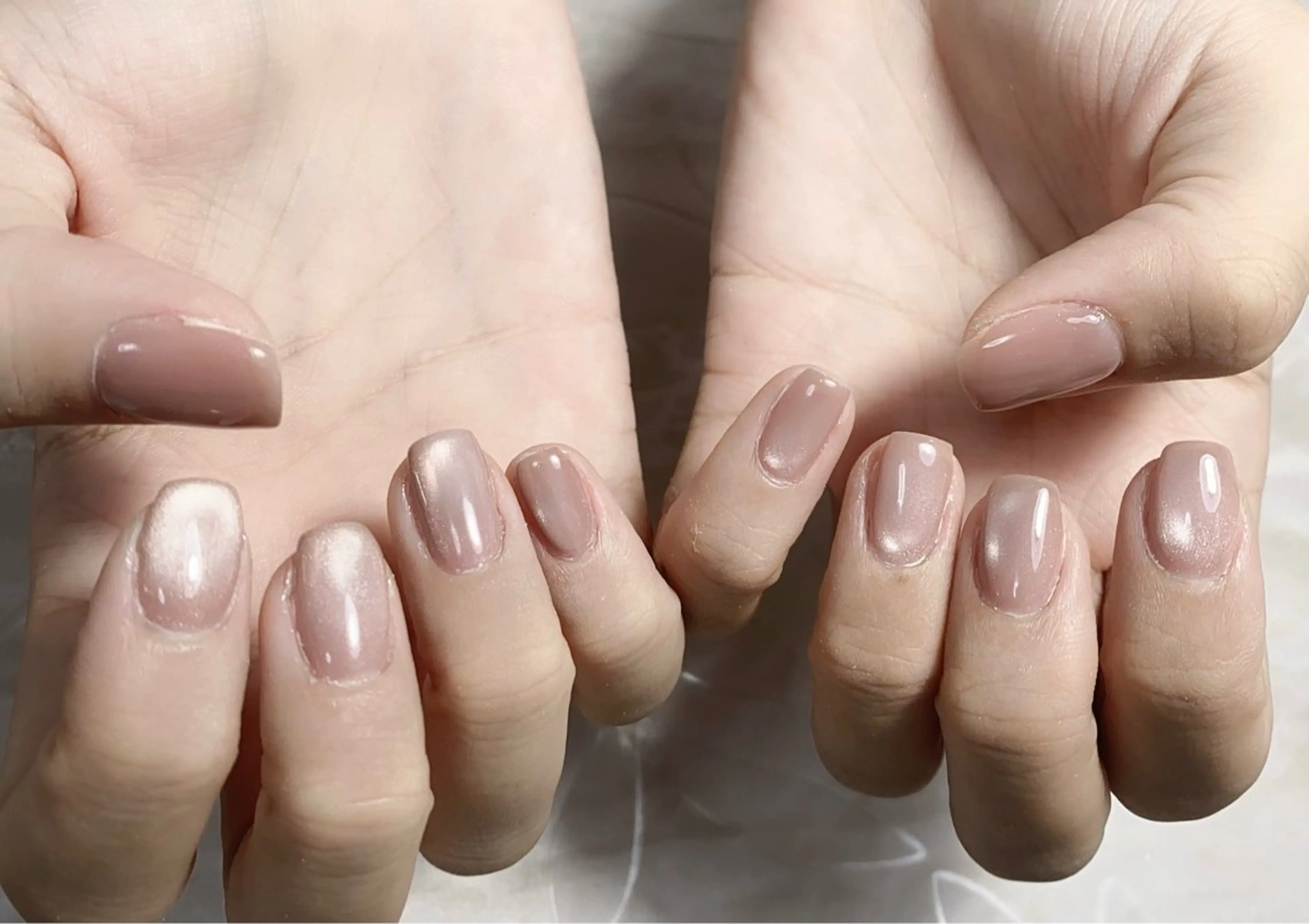 ネイル アートネイル フレンチネイル ジェルネイル グラデーション 韓国ネイル Nail Salon ワンダフルのネイルデザイン