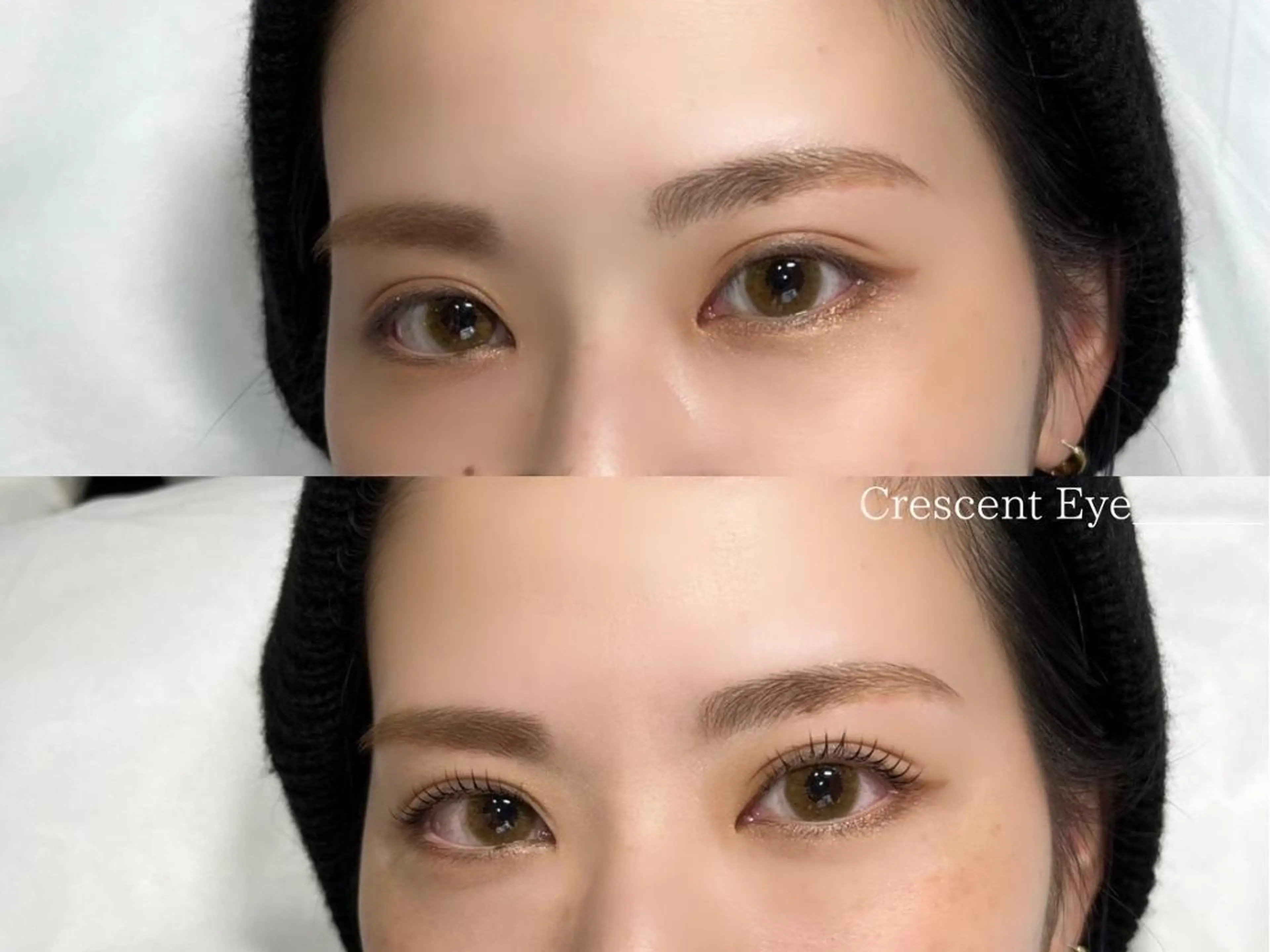 マツエク・マツパ 束感まつ毛 パリジェンヌラッシュリフト まつげパーマ 一重×まつ毛パーマ Crescent Eye 吉祥寺のマツエク・マツパデザイン