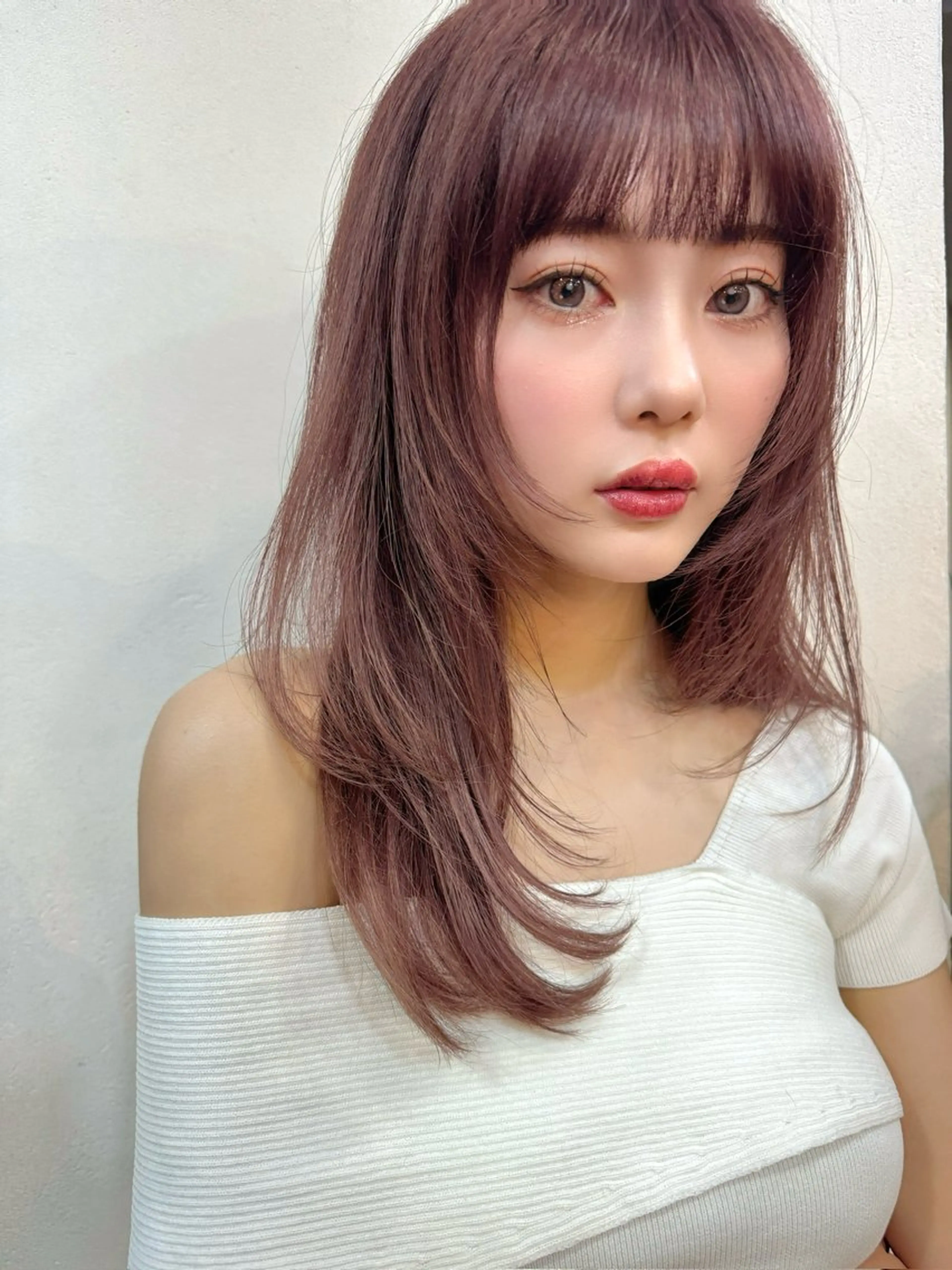 セミロング カラー 似合わせレイヤー 🇰🇷荒木洋文のヘアスタイル