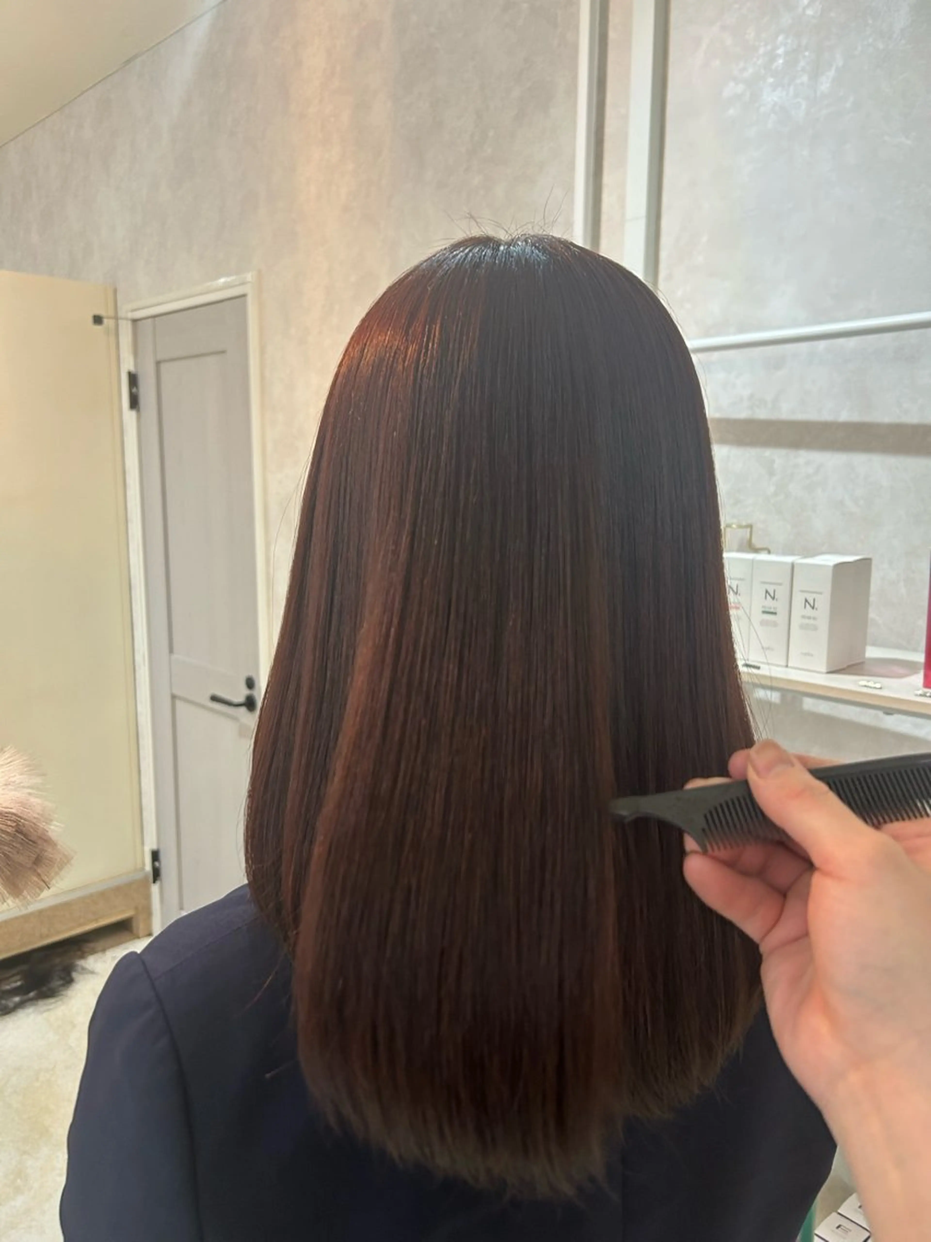 ミディアム カラー ヘアカラー トリートメント 🧸MAKOTO🧸 ✂︎💚Rico💚のヘアスタイル