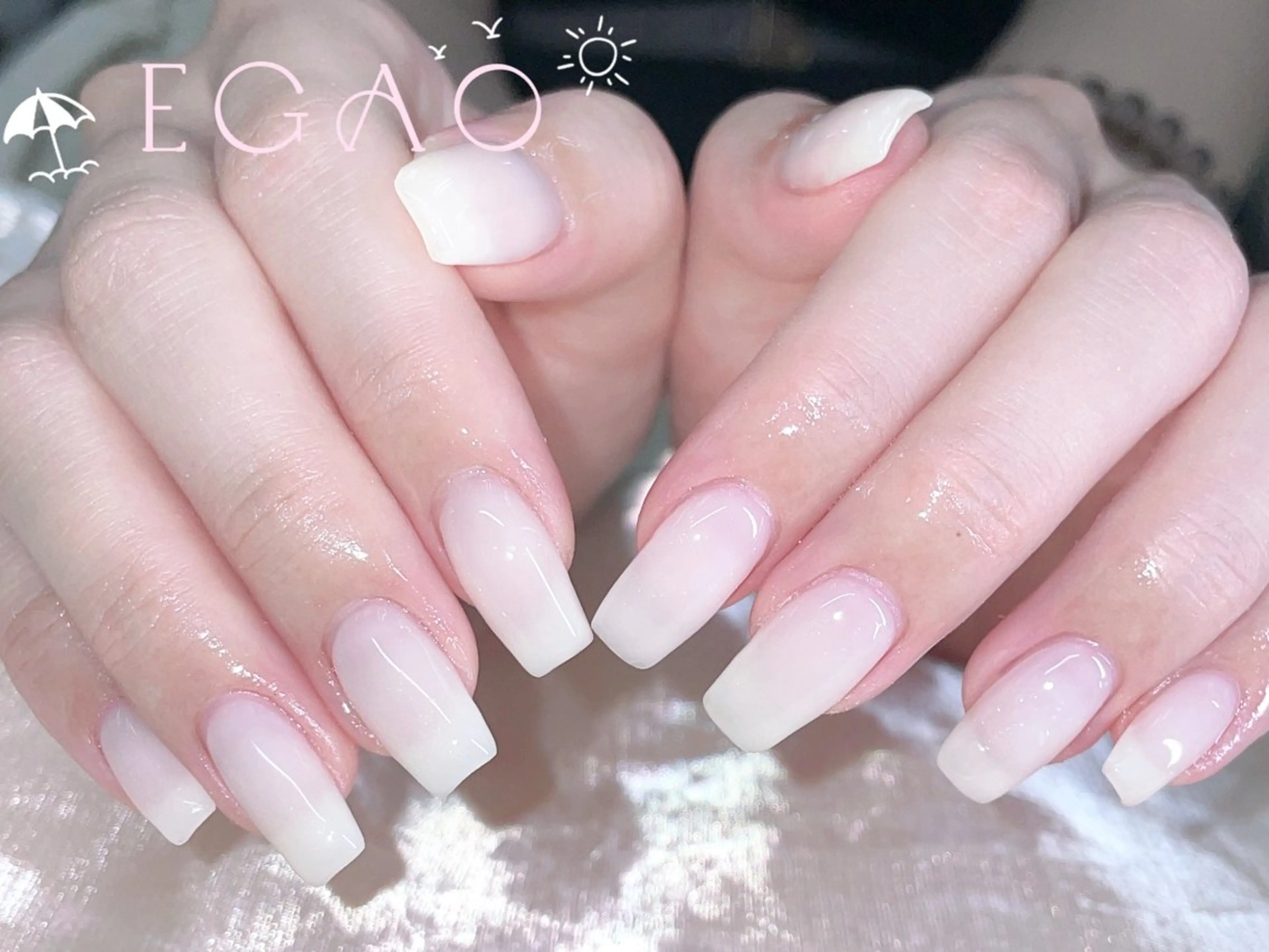 ネイル アートネイル フットネイル フレンチネイル ジェルネイル グラデーション ハンドネイル Egao Nail Salonのネイルデザイン