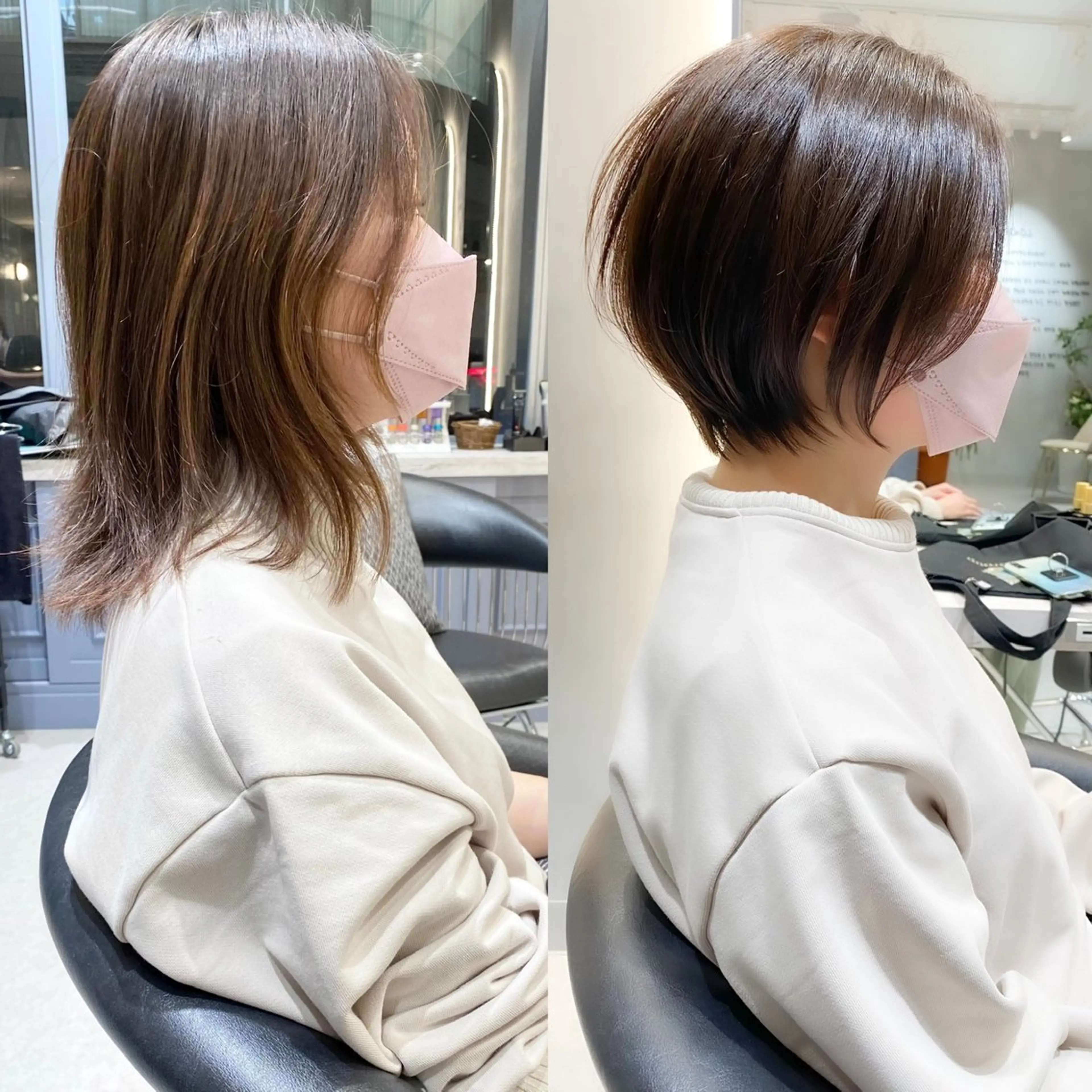 ショート カラー ショートボブ ボブ ショートヘア カット ヘアカラー トリートメント ショート ショートボブ斉藤航人のヘアスタイル