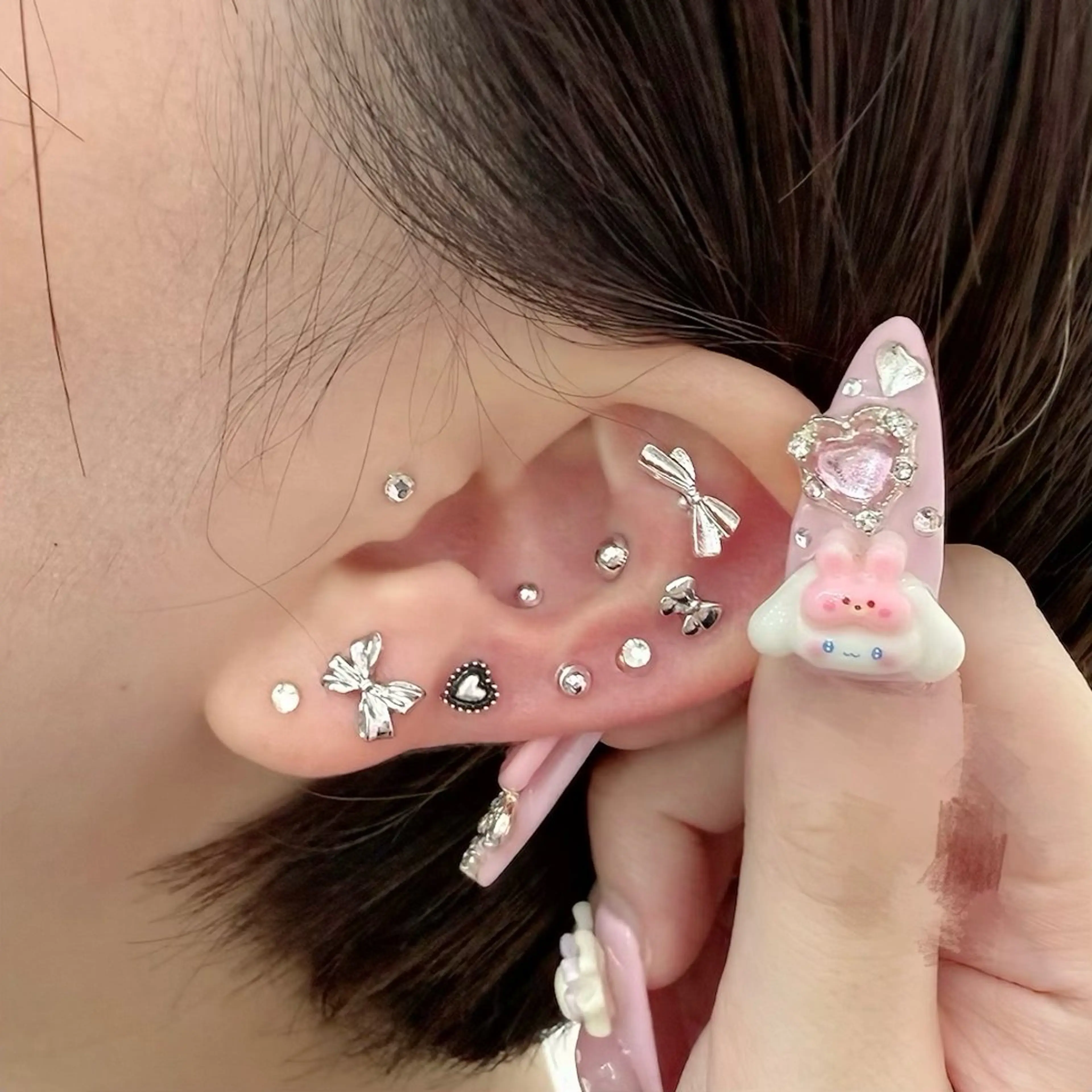 【 7月限定.ᐟ 】 【 耳つぼジュエリー 】 耳つぼJewelry👂🏻💎20個まで［岡山市北区柳町・中央町］の写真