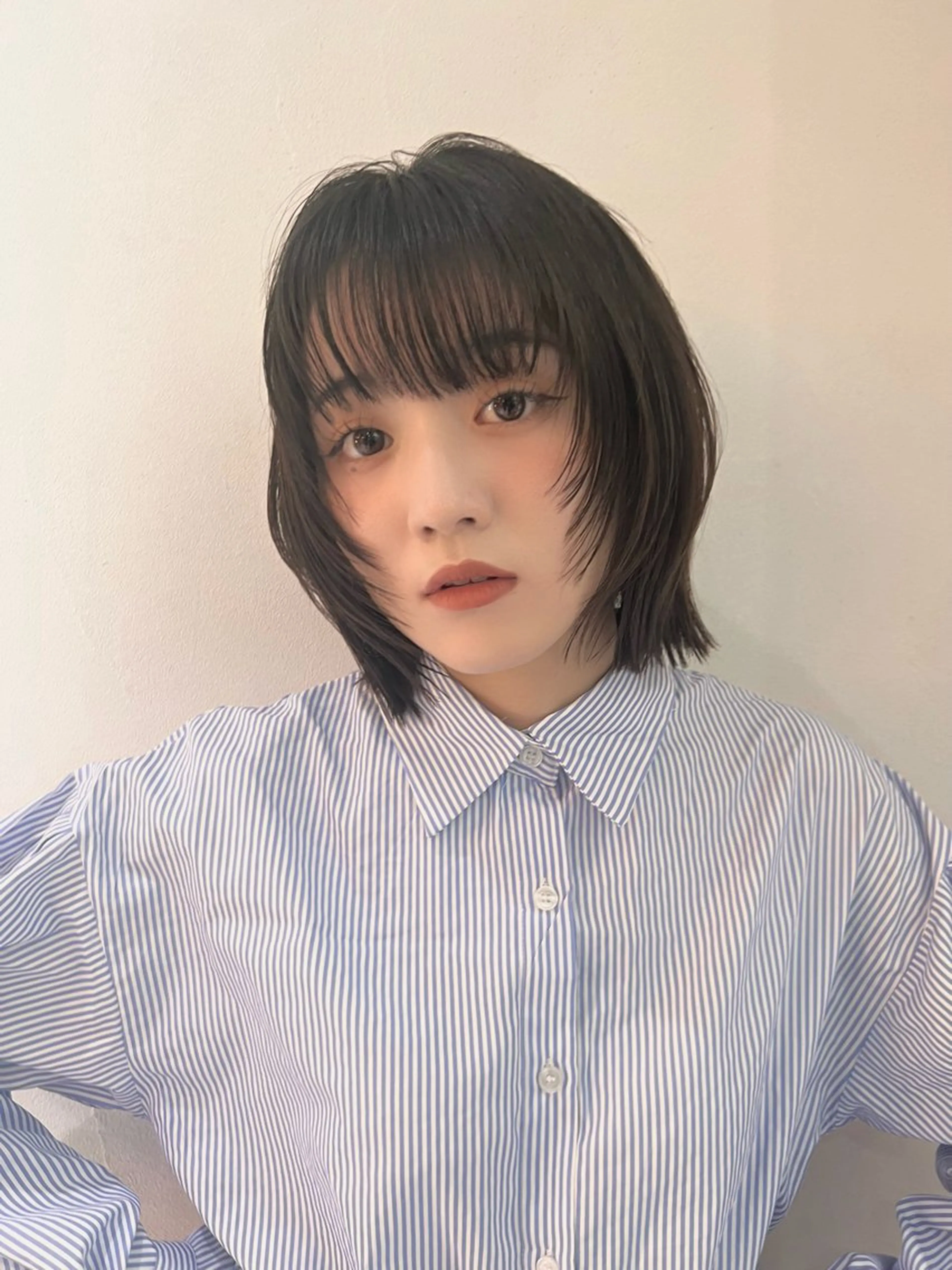 ショート カット ヘアカラー 大瀧菜月 ボブ/艶髪縮毛矯正のヘアスタイル
