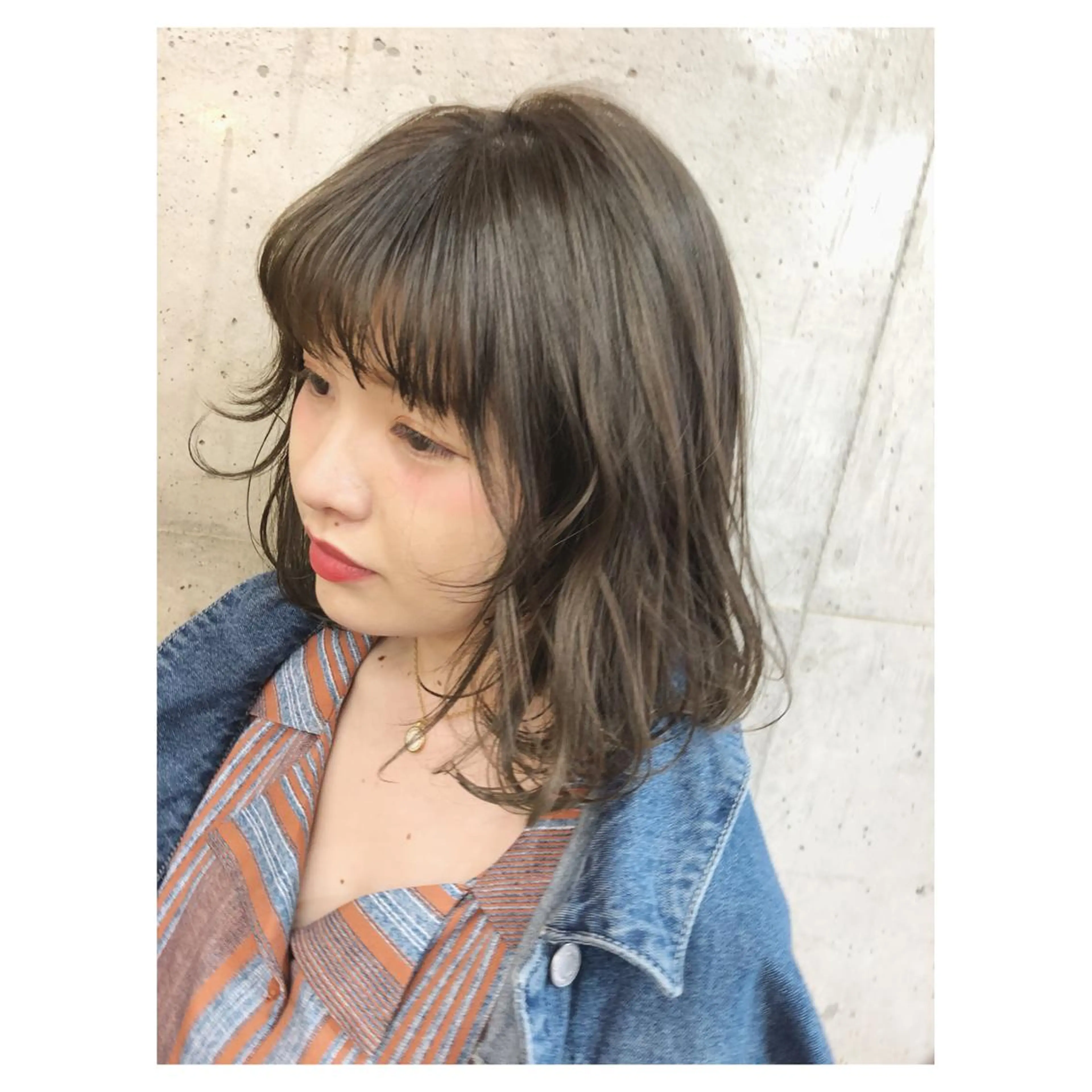 ミディアム カラー アッシュ ハイライトカラー ハイライト センスをお届けします 大谷将生INFPのヘアスタイル