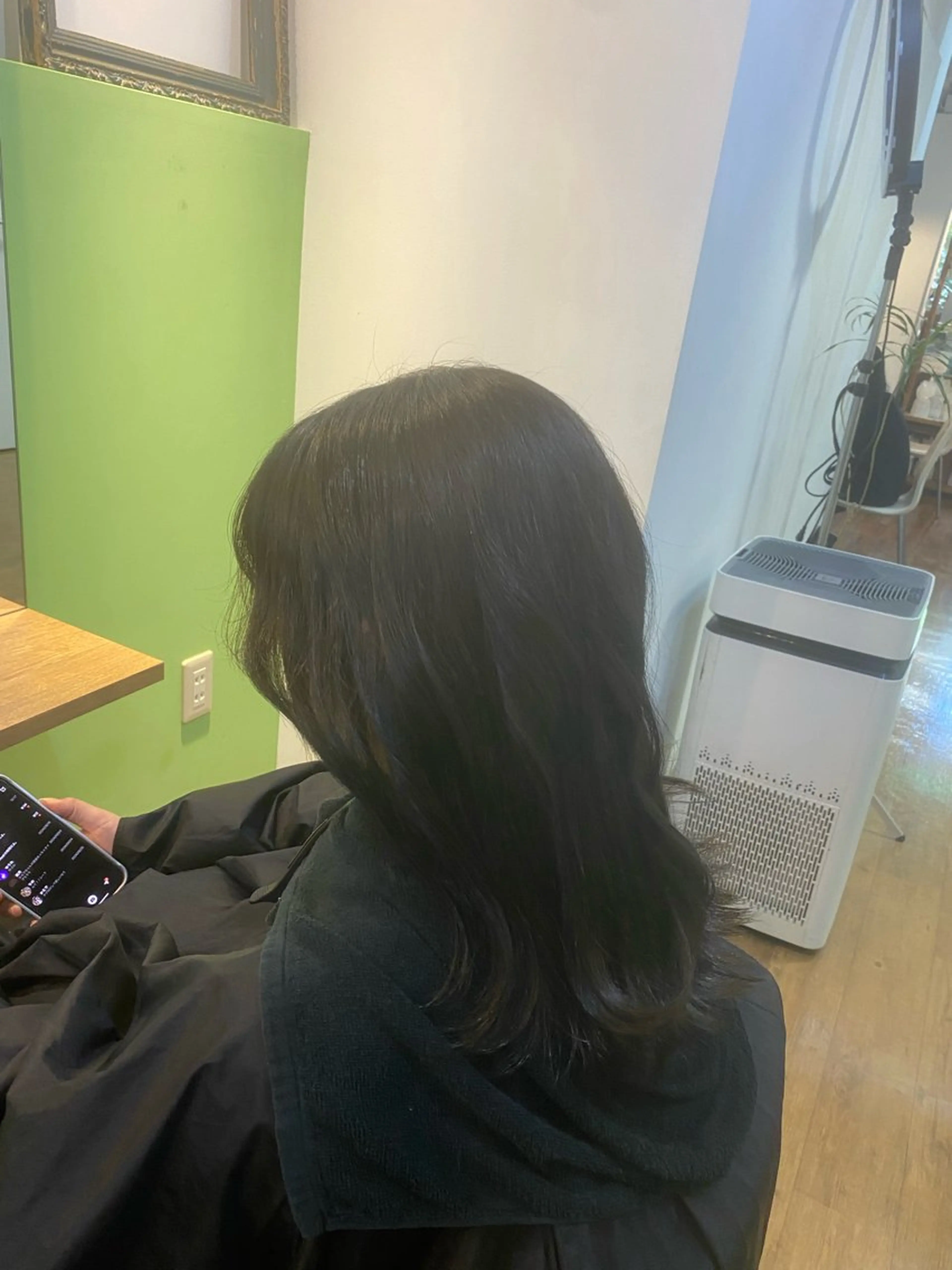 セミロング カラー ヘアアレンジ グレージュ メンズ特化 エシカル　松原大将のヘアスタイル