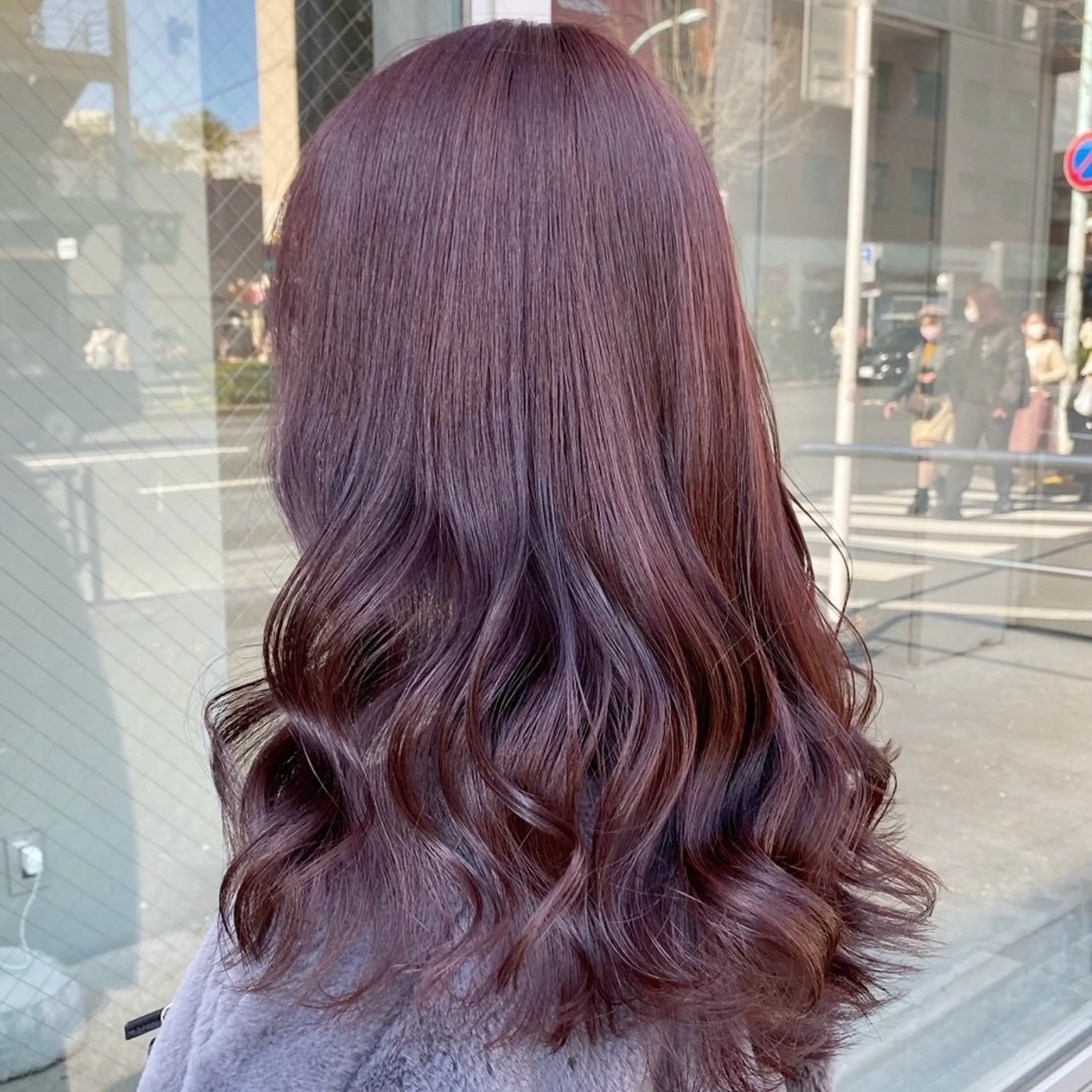 セミロング カラー 大人っぽ♡上品な暖色 ♡ブリーチなし♡のヘアスタイル