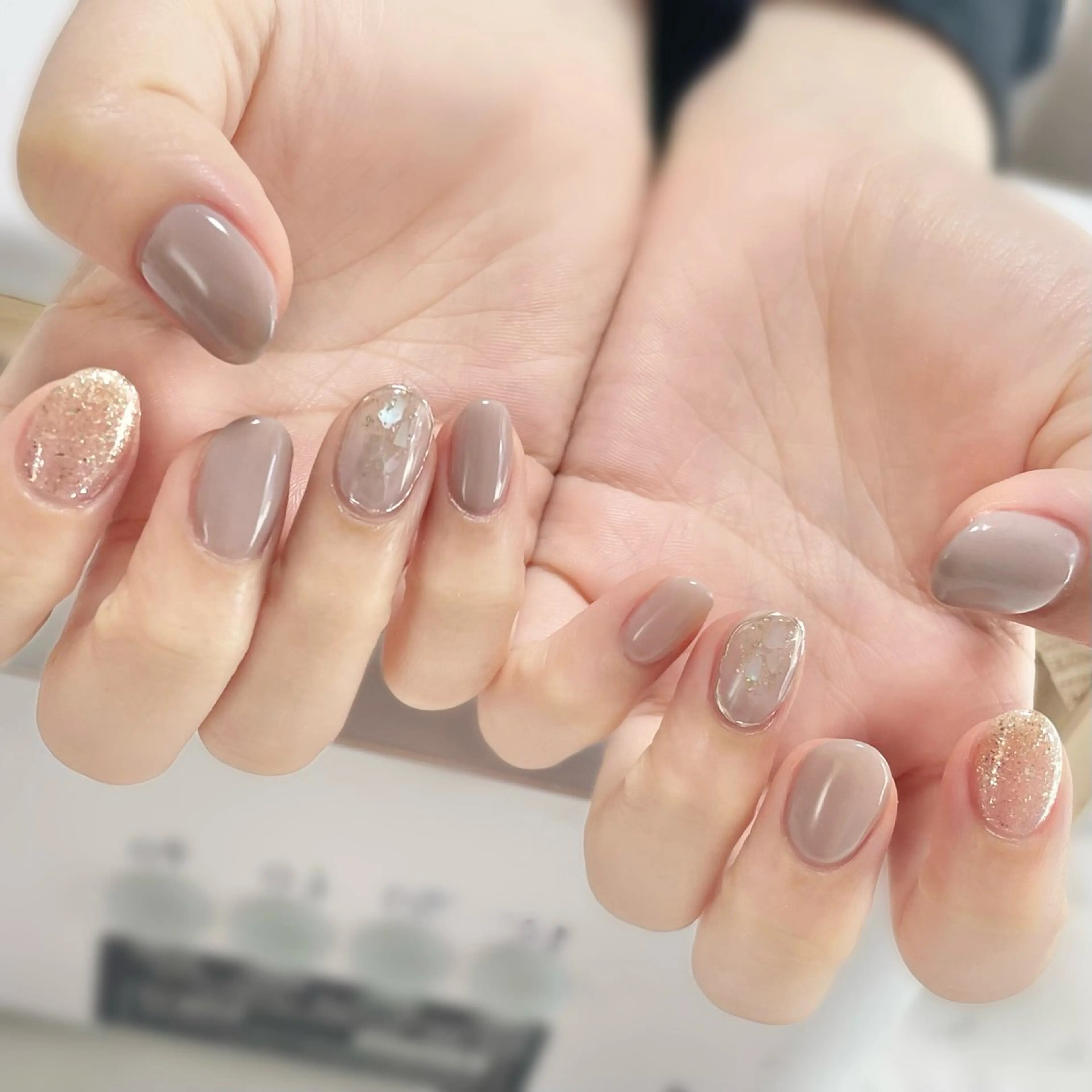 ネイル ラメ(グリッター) ピンク private salon Noëlのネイルデザイン