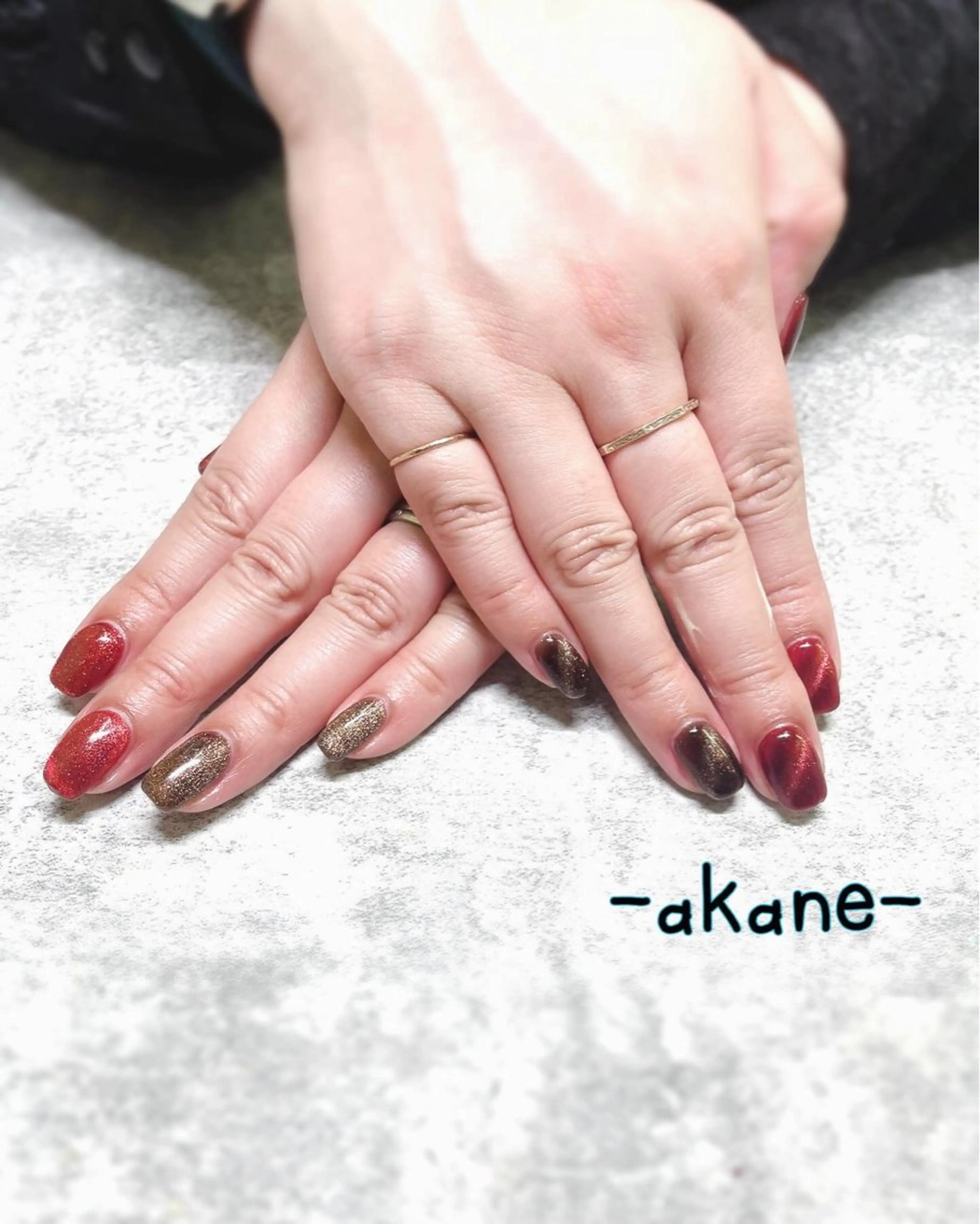 ネイル フラッシュネイル マグネットネイル Angeli⭐︎ AKANEのネイルデザイン