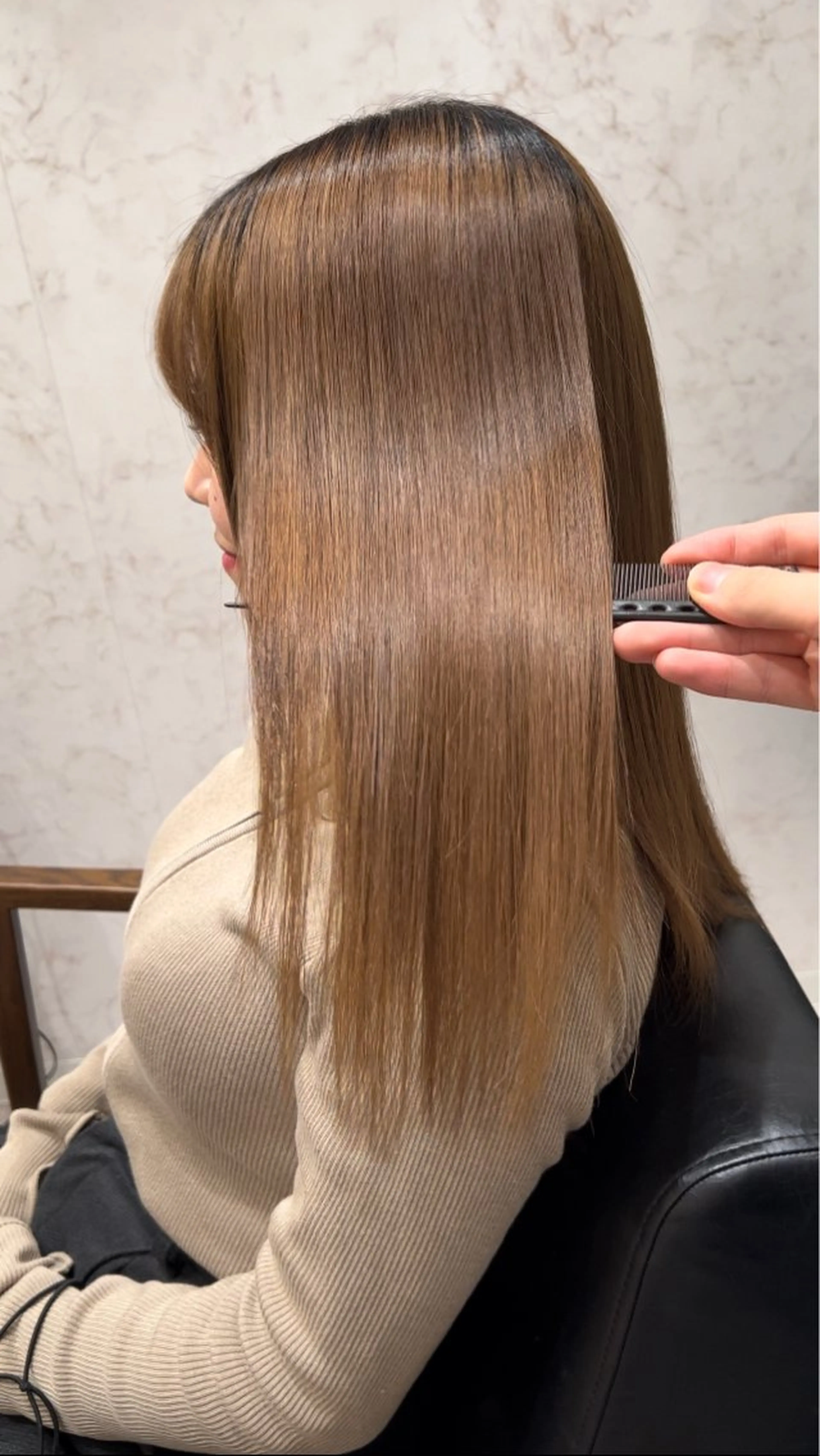 ロング 髪質改善ストレート /髪質改善/中内寛太のヘアスタイル