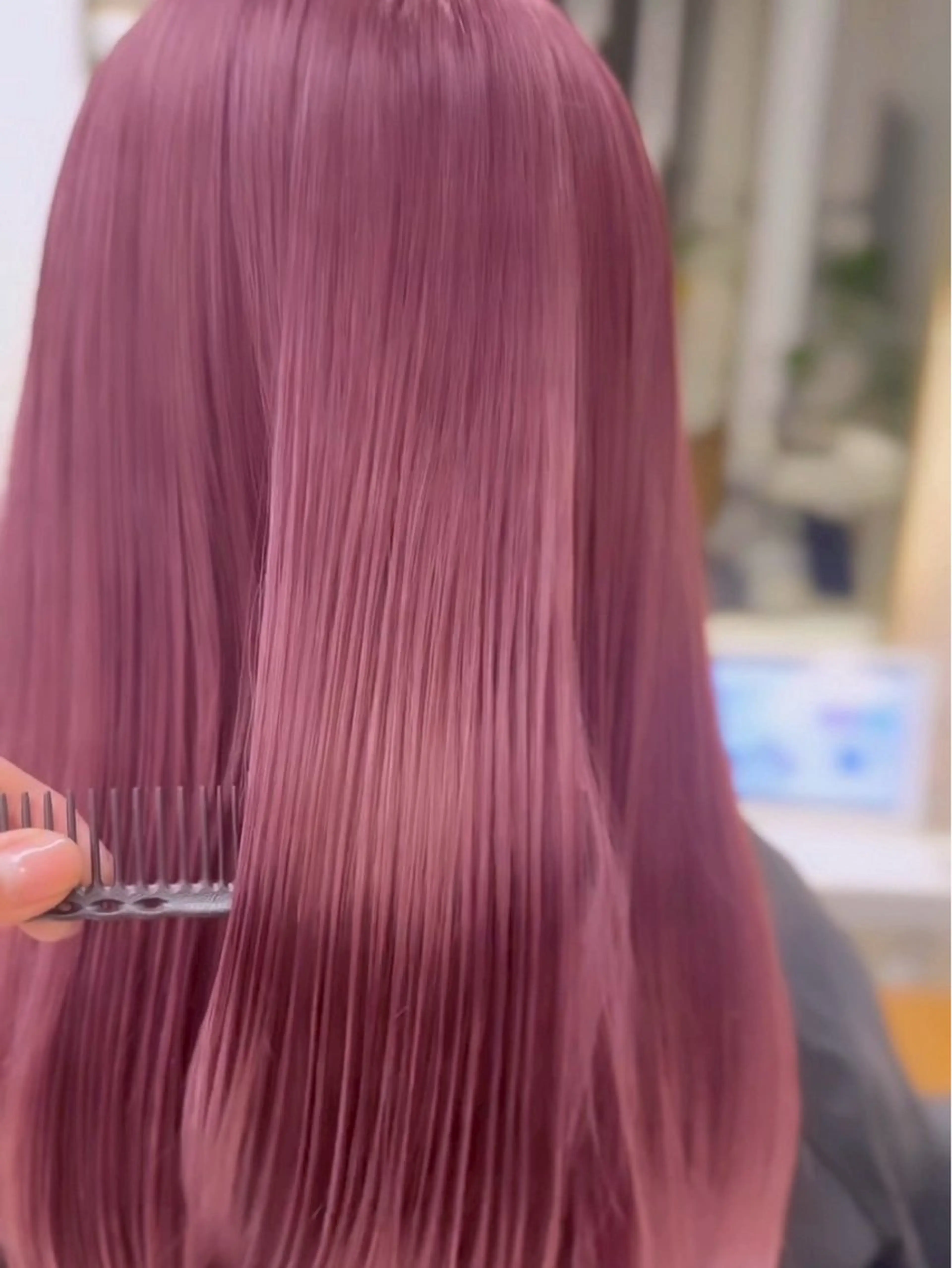 ロング ヘアカラー トリートメント ひな/ 透明感カラーのヘアスタイル