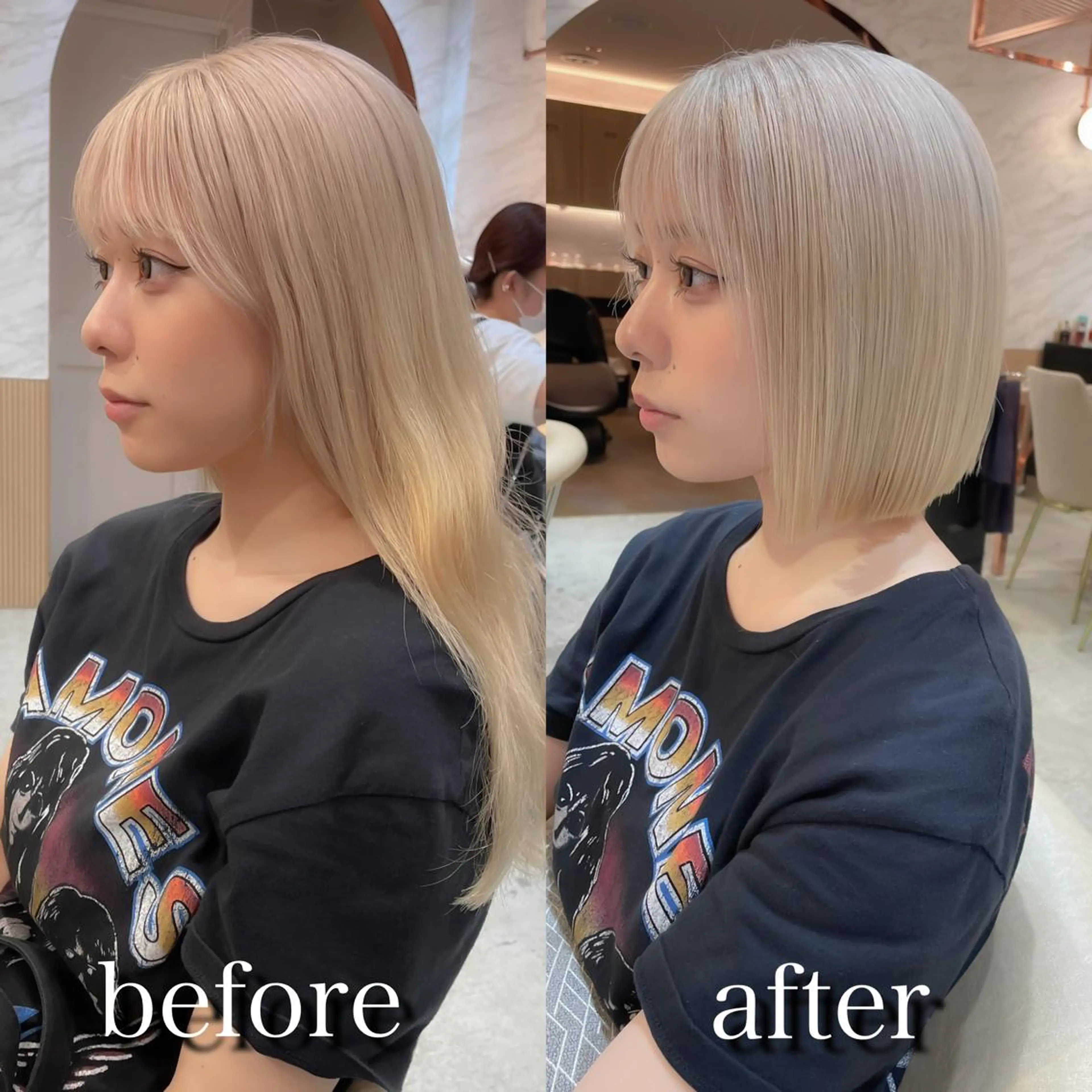 ショート カット ヘアカラー トリートメント 🌹ボブ/髪質改善 韓国レイヤー🌹澤口のヘアスタイル
