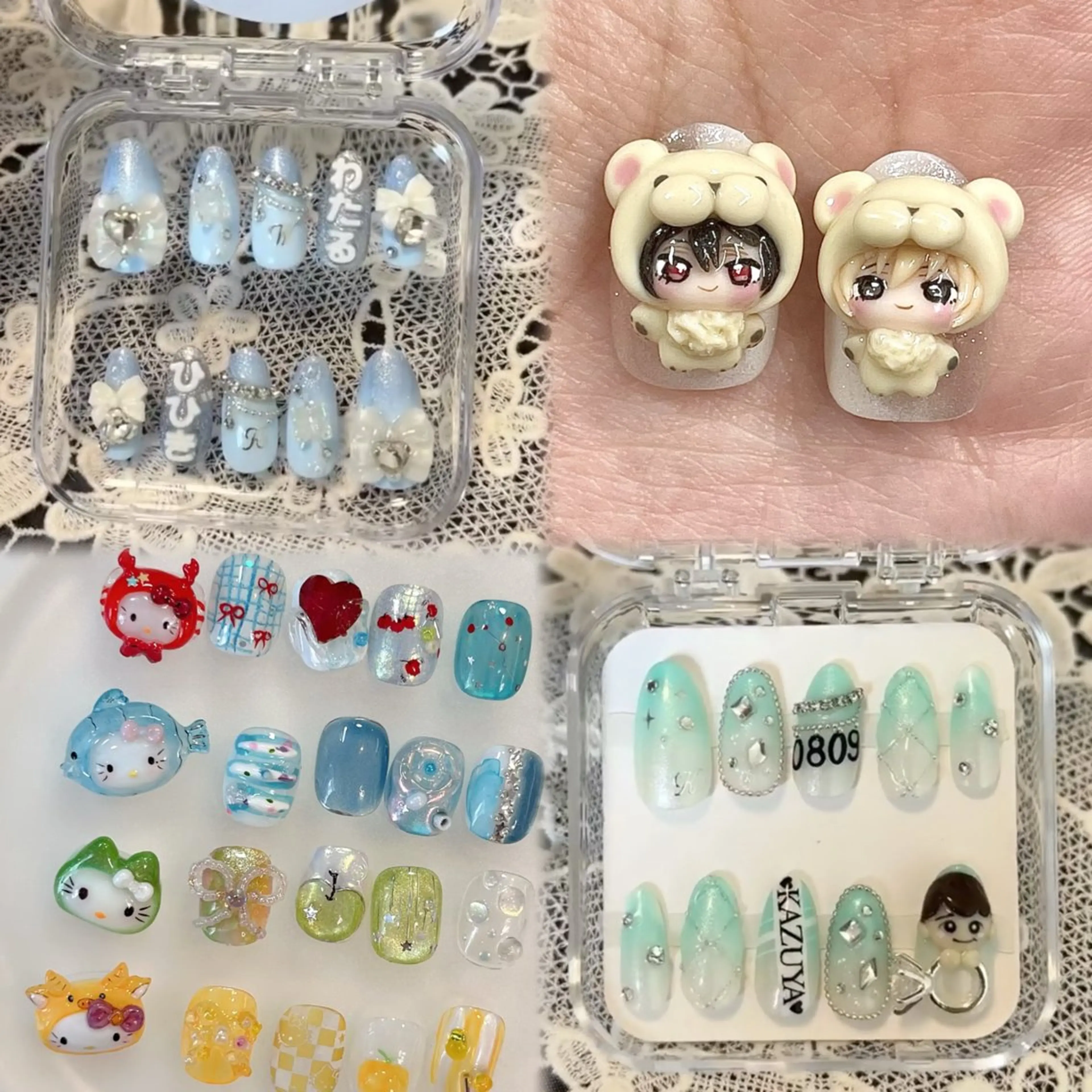 🌈スペーシャル✨3Dパーツオーダー/推しネイル/キャラクターネイル　//初回ソフトジェルオフ無料//の写真