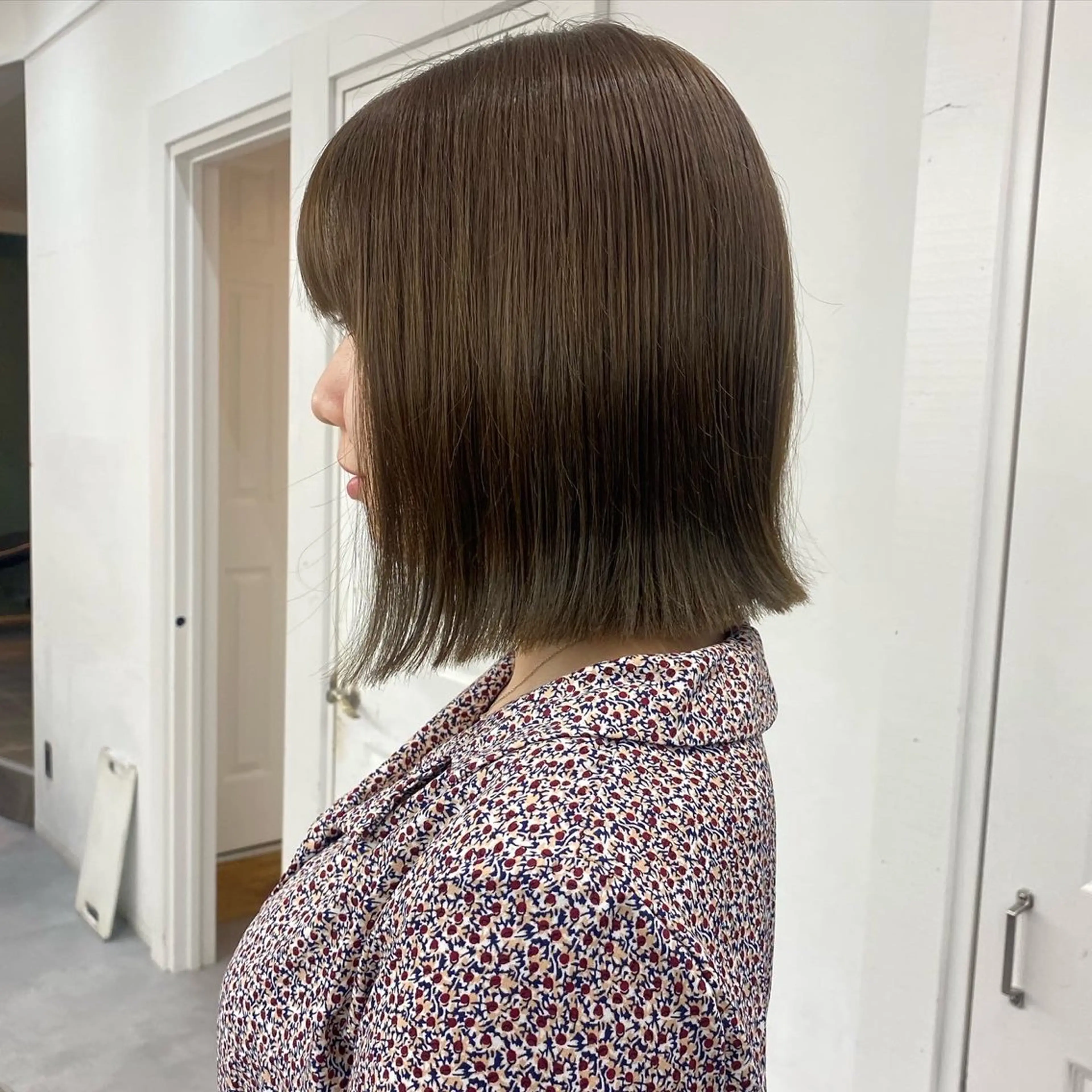 ミディアム カラー カット ヘアカラー トリートメント ボブ/透明感カラー /サナ🌼のヘアスタイル