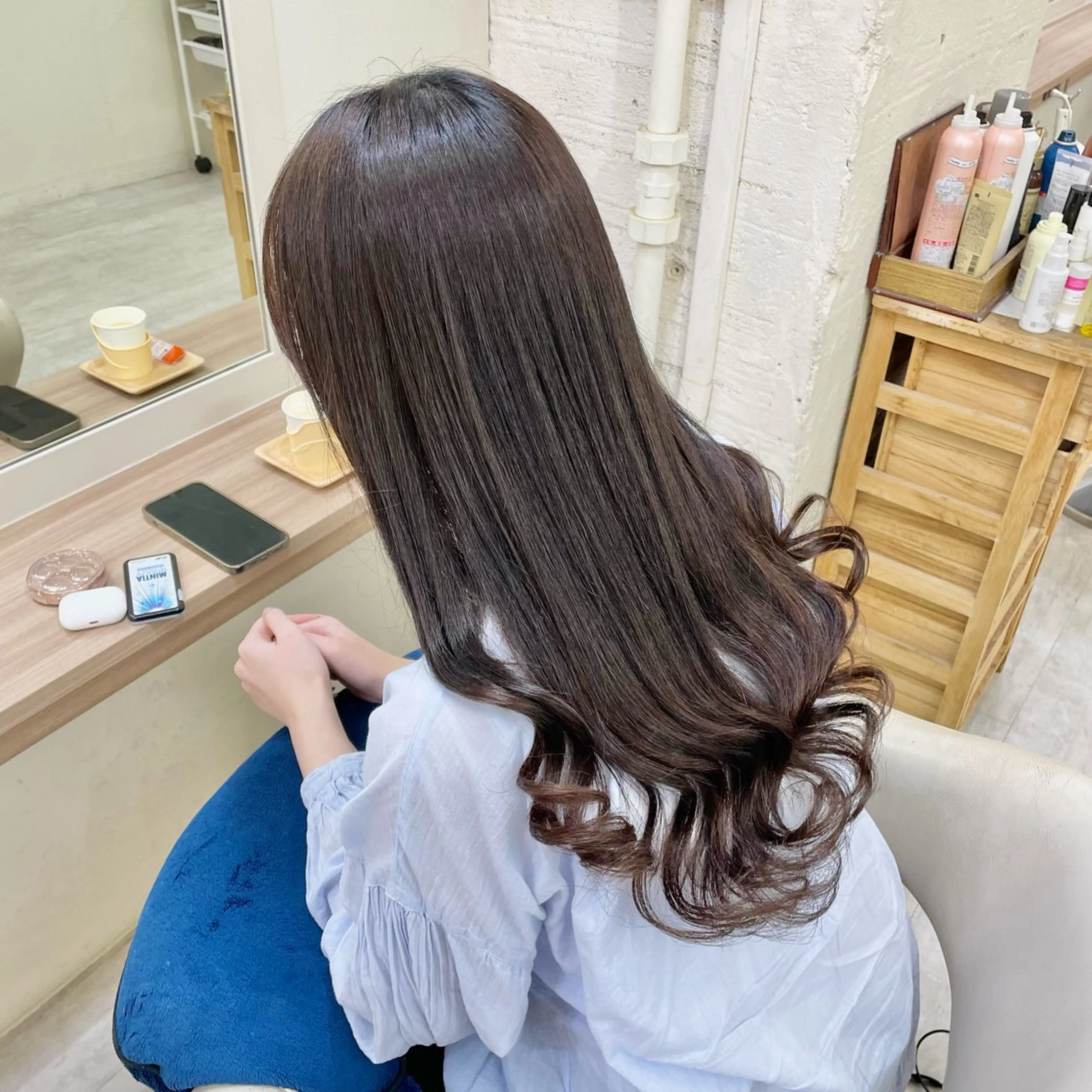 ロング パーマ 美髪ストレート 🌙上山リルのヘアスタイル