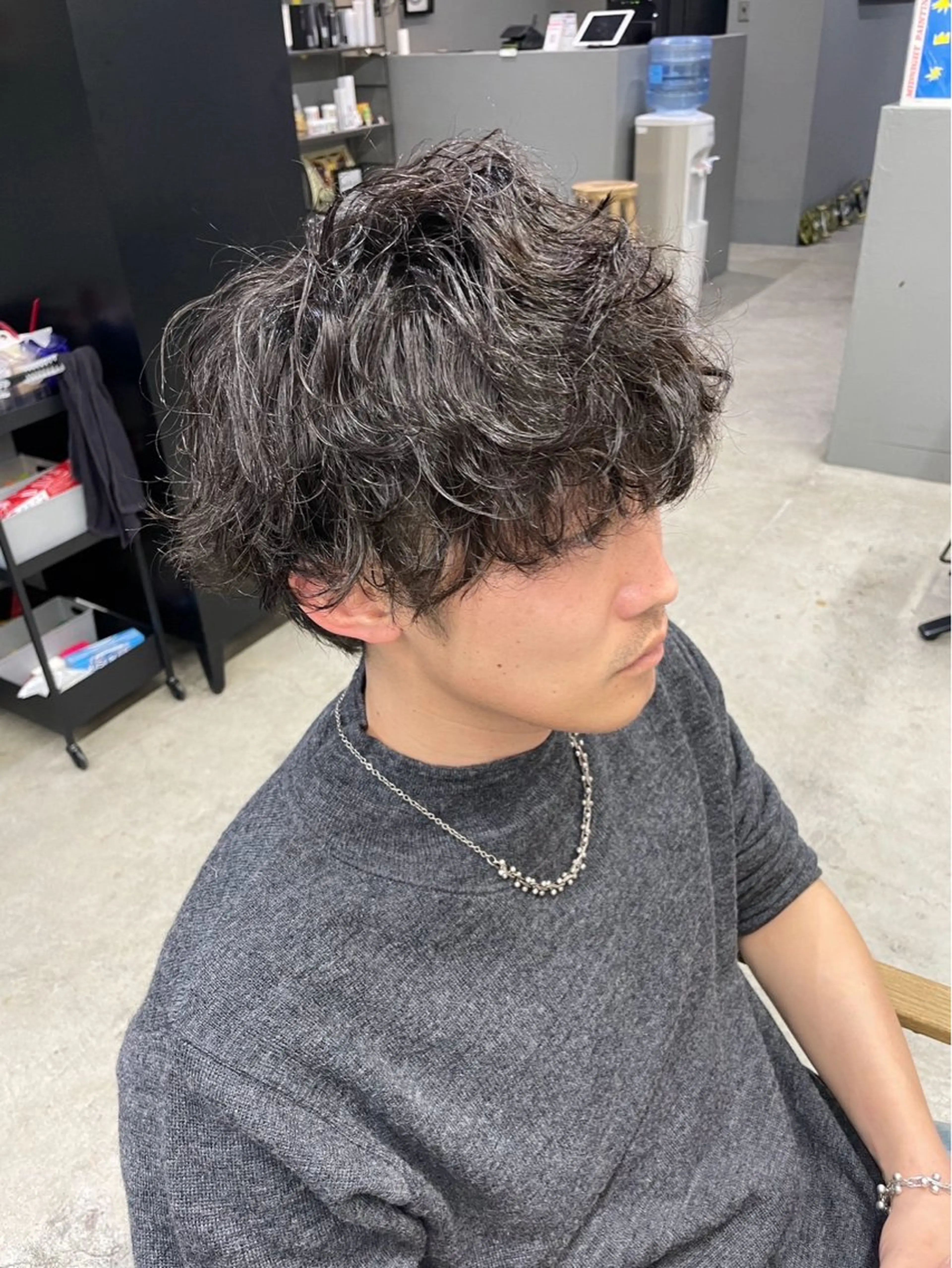 ショート パーマ メンズ カット パーマ メンズ専門サロン wokeのヘアスタイル