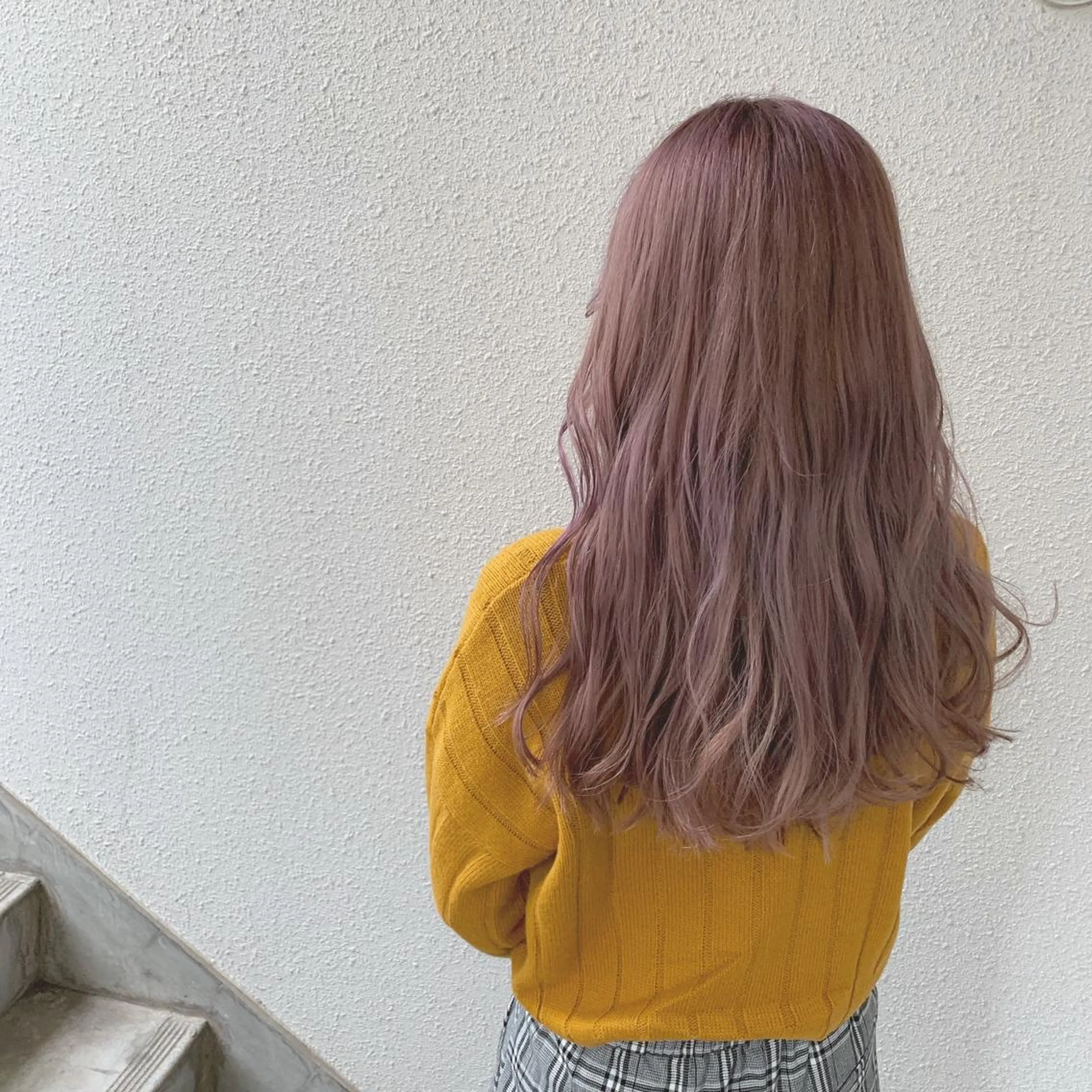 ロング パープルカラー インナーカラー/天神 ブリーチ/吉田のヘアスタイル