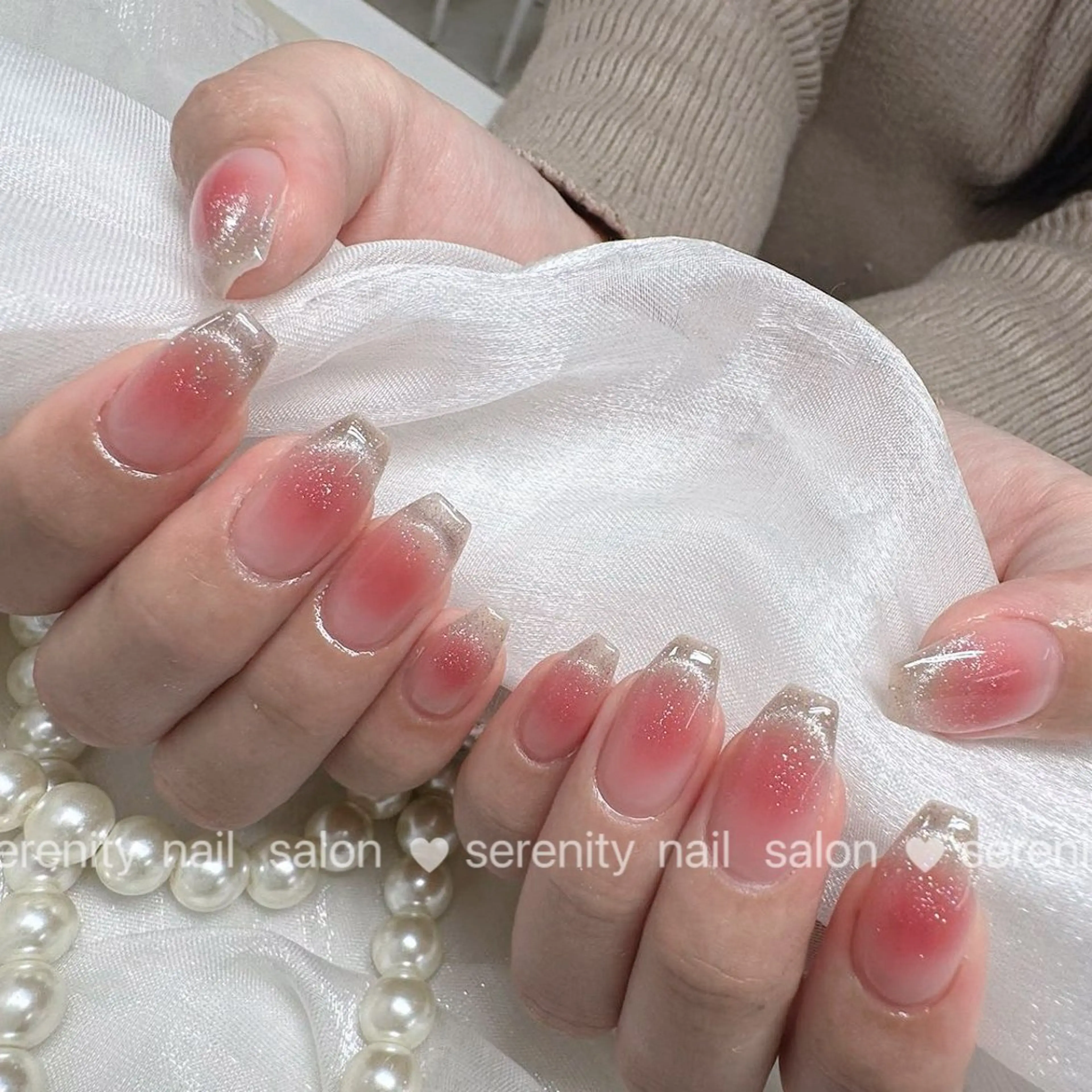 ネイル ハンドネイル ハンドケア ✨Serenity ワンホンネイルのネイルデザイン