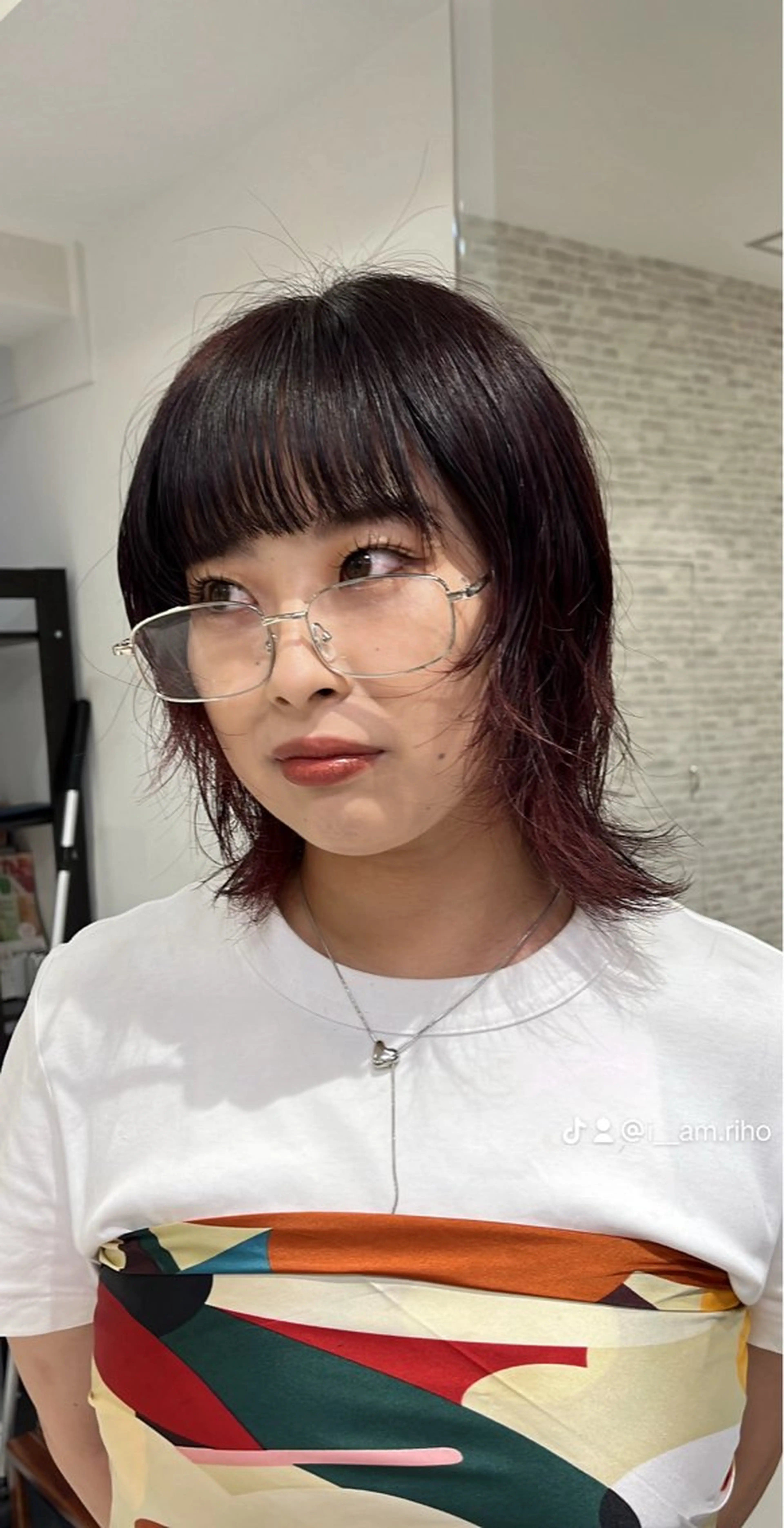 ミディアム カラー ミディアムパーマ リノ レディース カラーリスト🪐のヘアスタイル