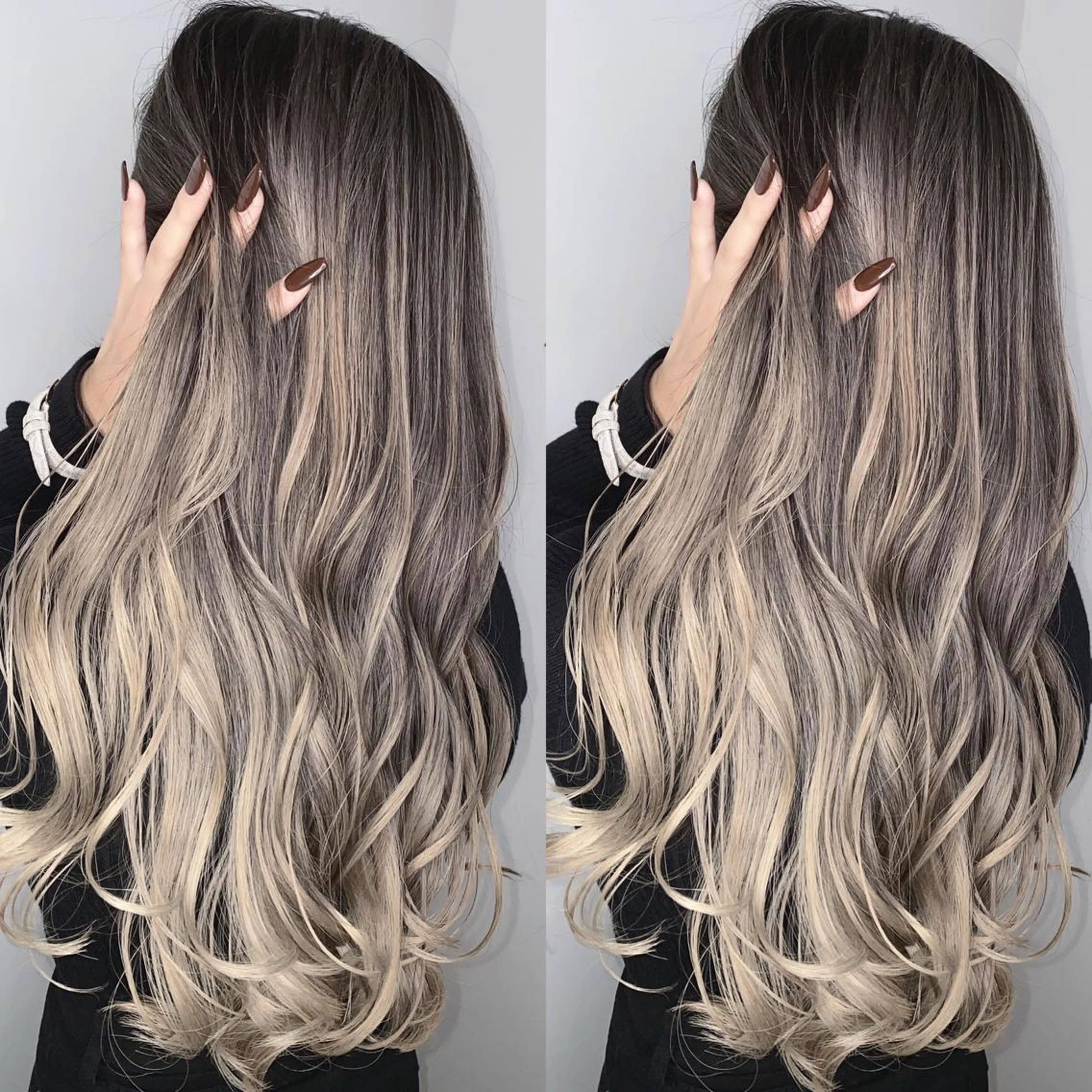 セミロング カラー バレイヤージュ レイヤーカット gotoday所属・上品カラー HIDEのヘアスタイル