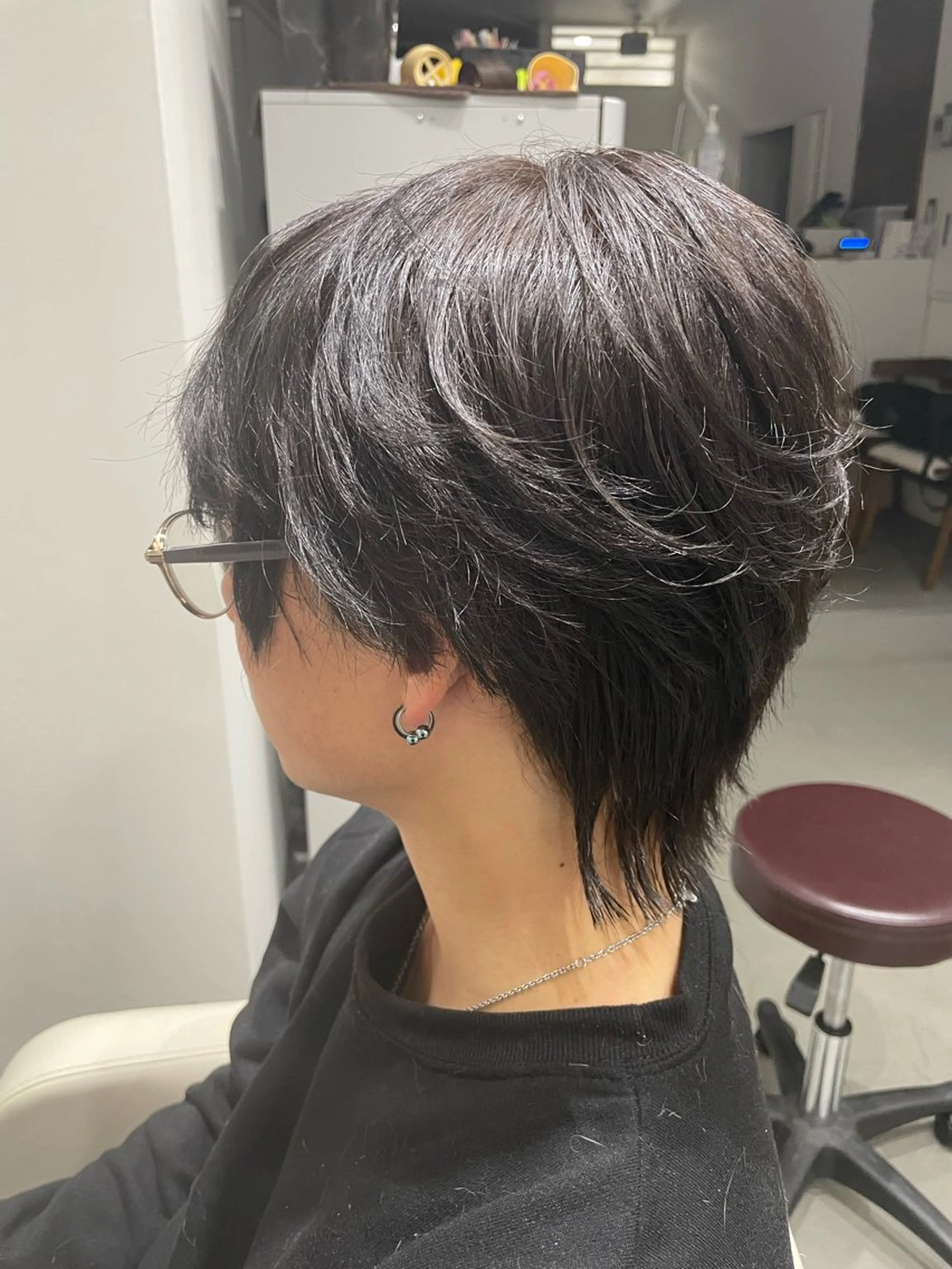 ミディアム カラー ヘアアレンジ メンズ メンズウルフカット アディクシーカラー 縮毛矯正 ウルフカット 🎨 SHIORI🥀のヘアスタイル