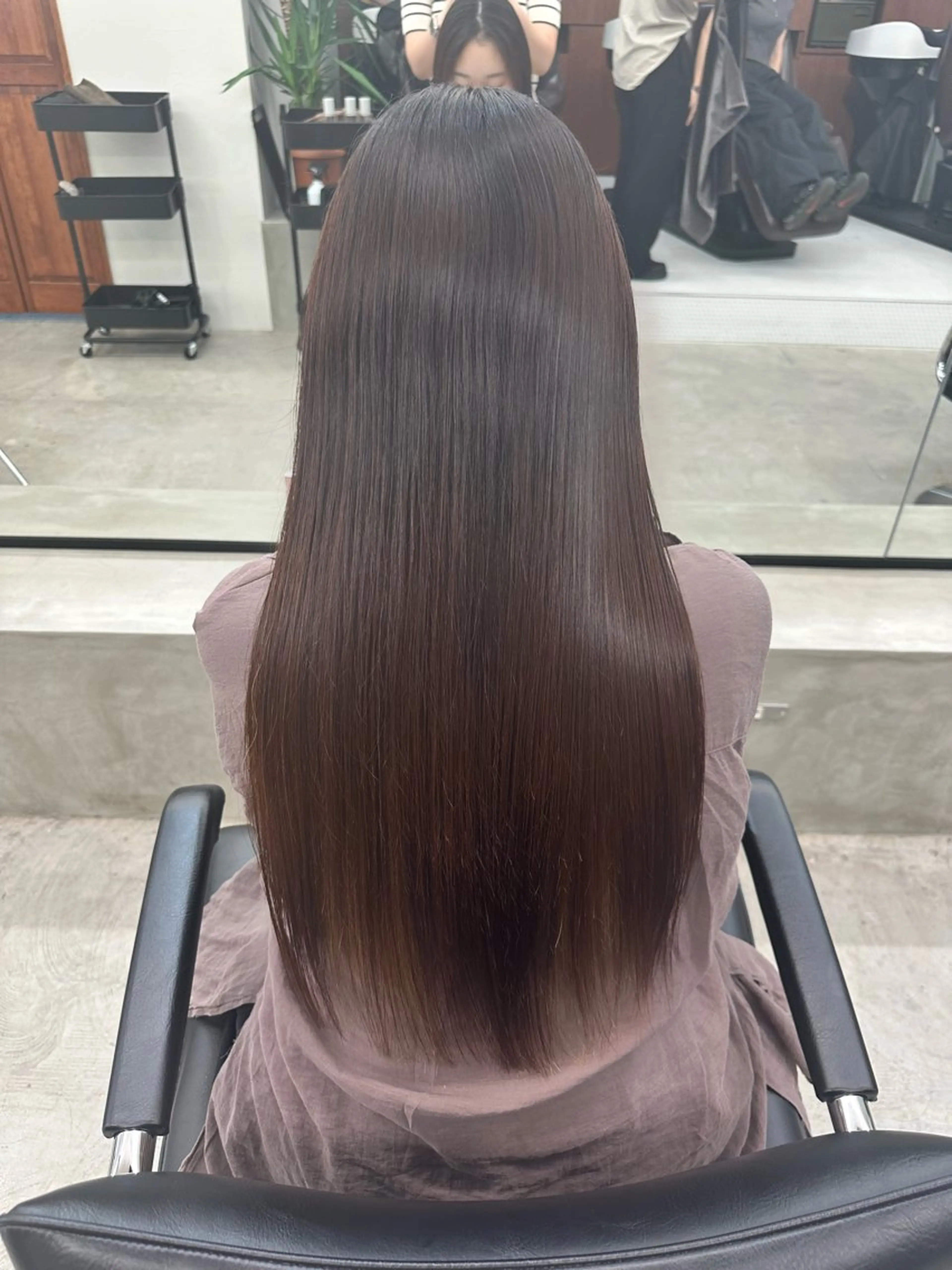 ロング 髪質改善 レイヤーカット 縮毛矯正 トリートメント カット 縮毛矯正 トリートメント 髪質改善/レイヤー/ 艶髪🎀ayaneのヘアスタイル