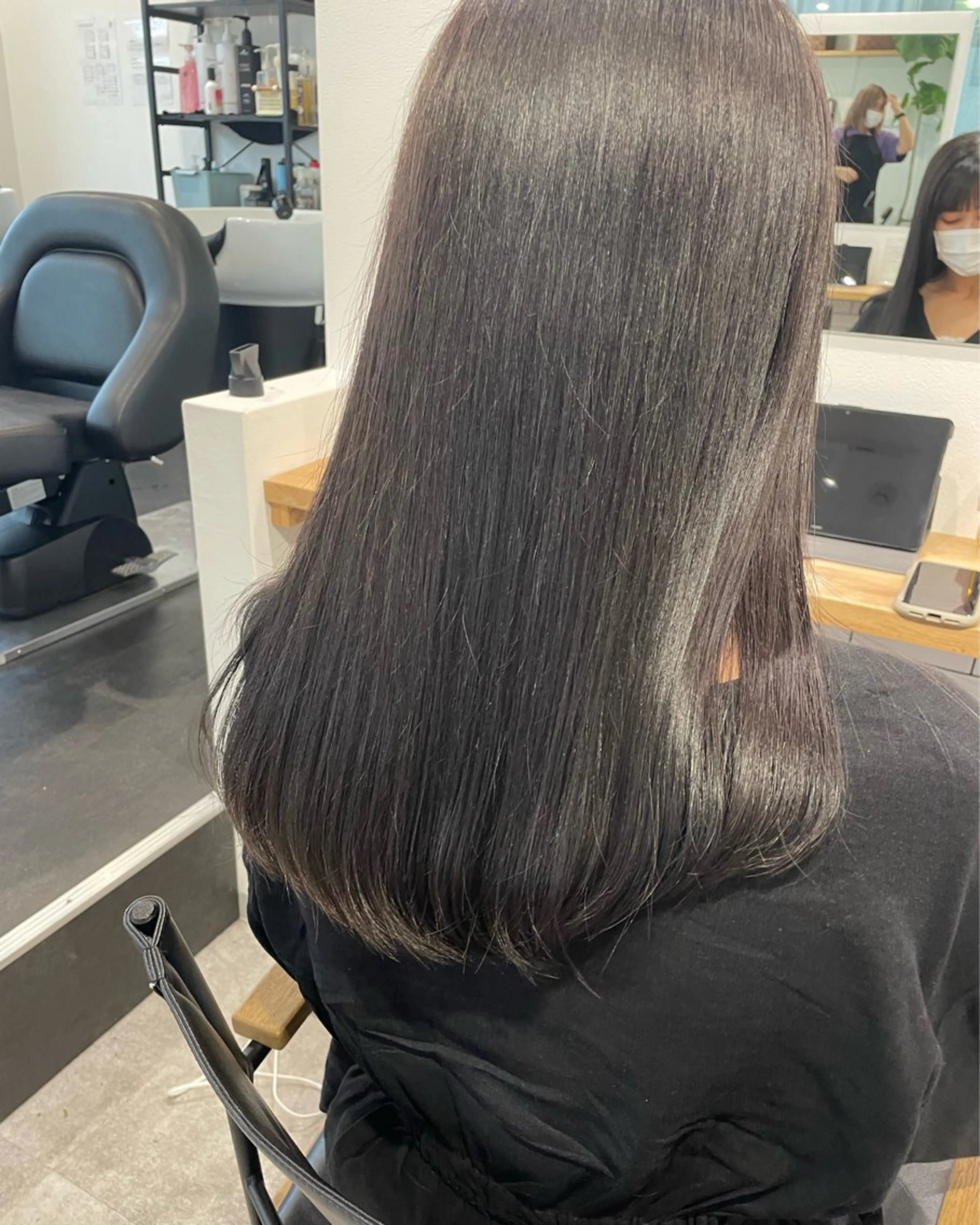 ミディアム カラー カット ヘアカラー トリートメント 韓国風/レイヤー/ 長谷七海のヘアスタイル