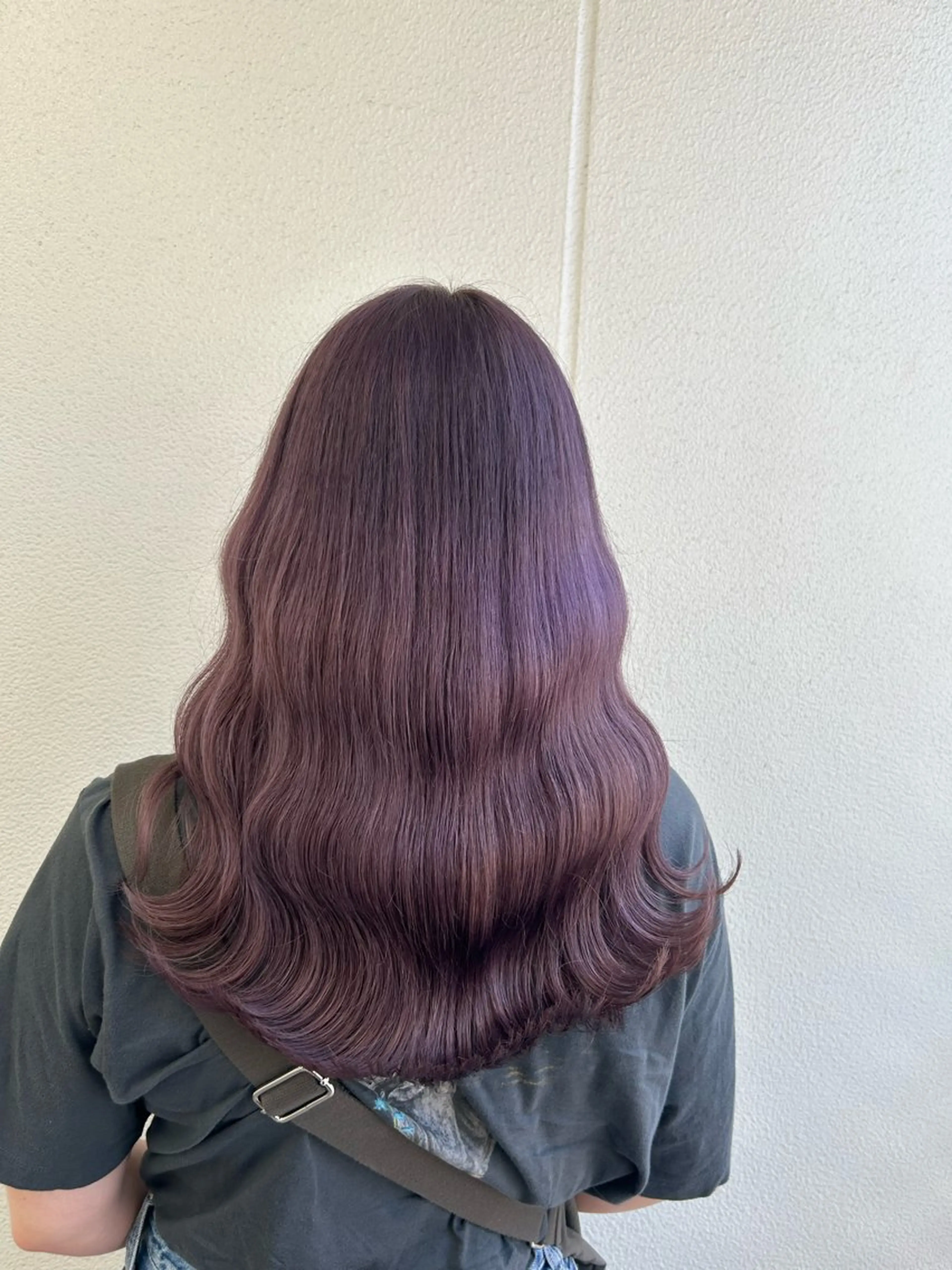 セミロング カラー ヘアアレンジ ラベンダーカラー 《暖色/韓国レイヤー 》🇰🇷桑原ユキネのヘアスタイル