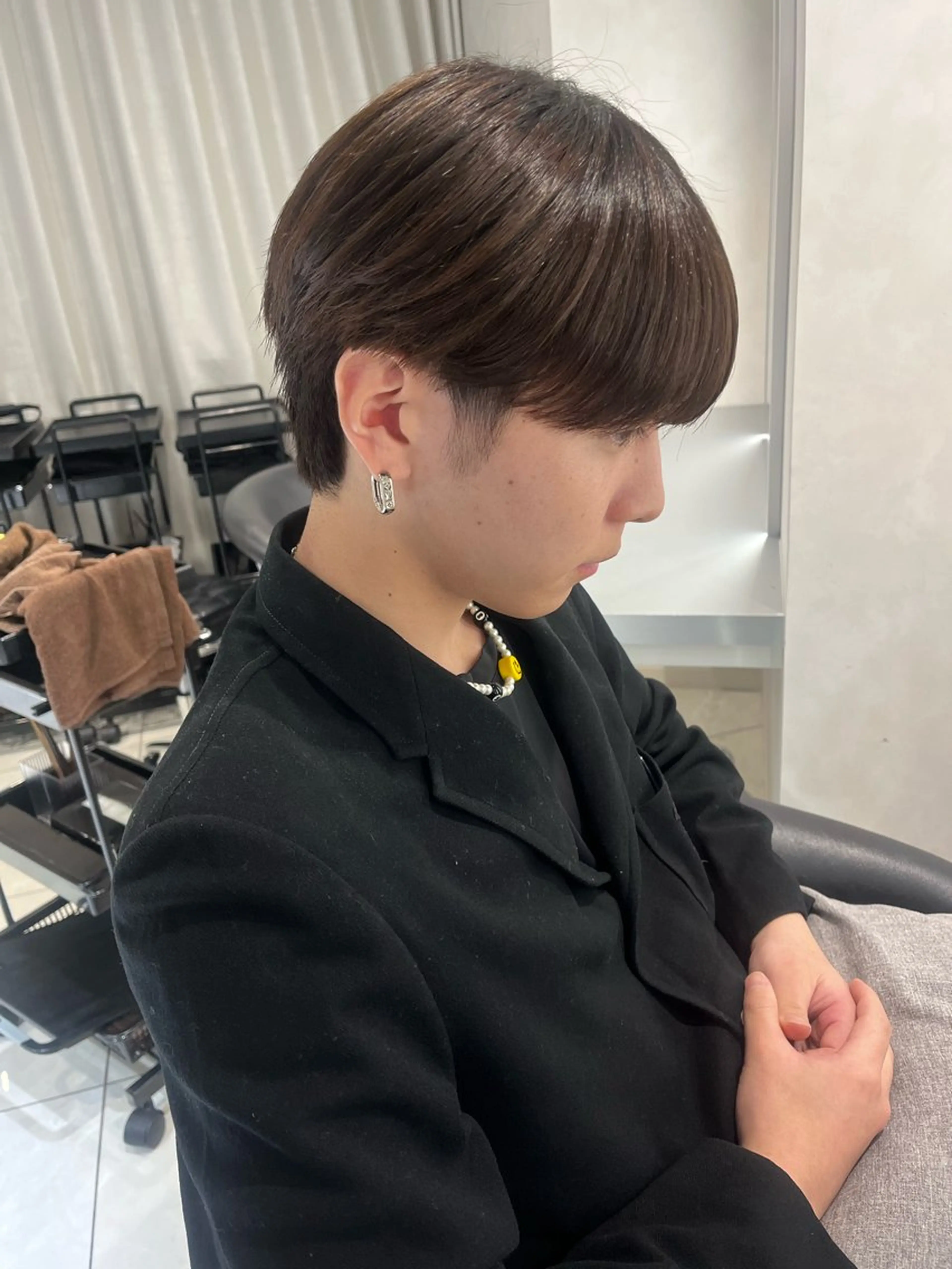 メンズ カット 韓国メンズ特化 ダウン・毛流れパーマのヘアスタイル
