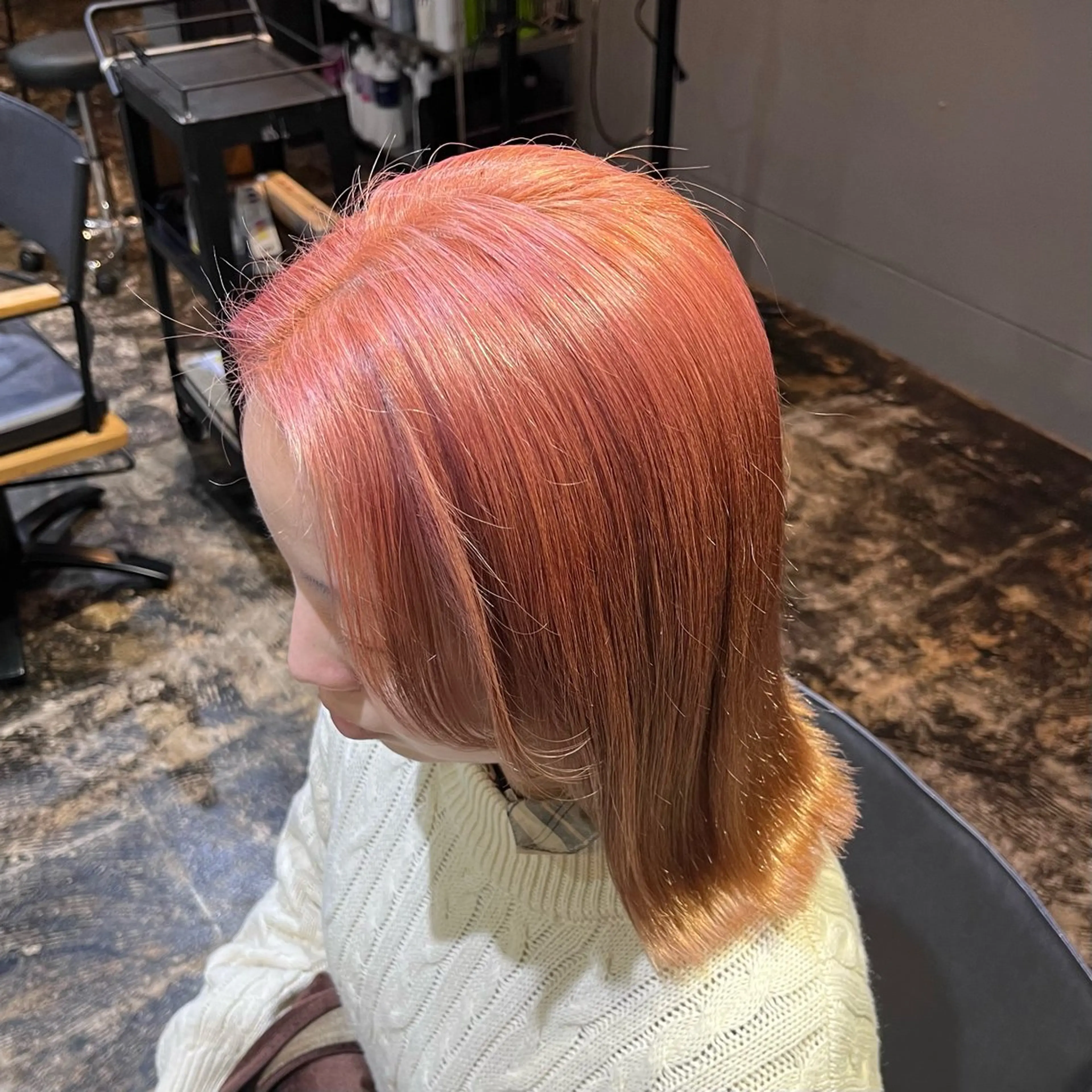 ミディアム カラー ピンクカラー カット ヘアカラー トリートメント 透明感カラー/パーマ 🌀アオノアユミのヘアスタイル