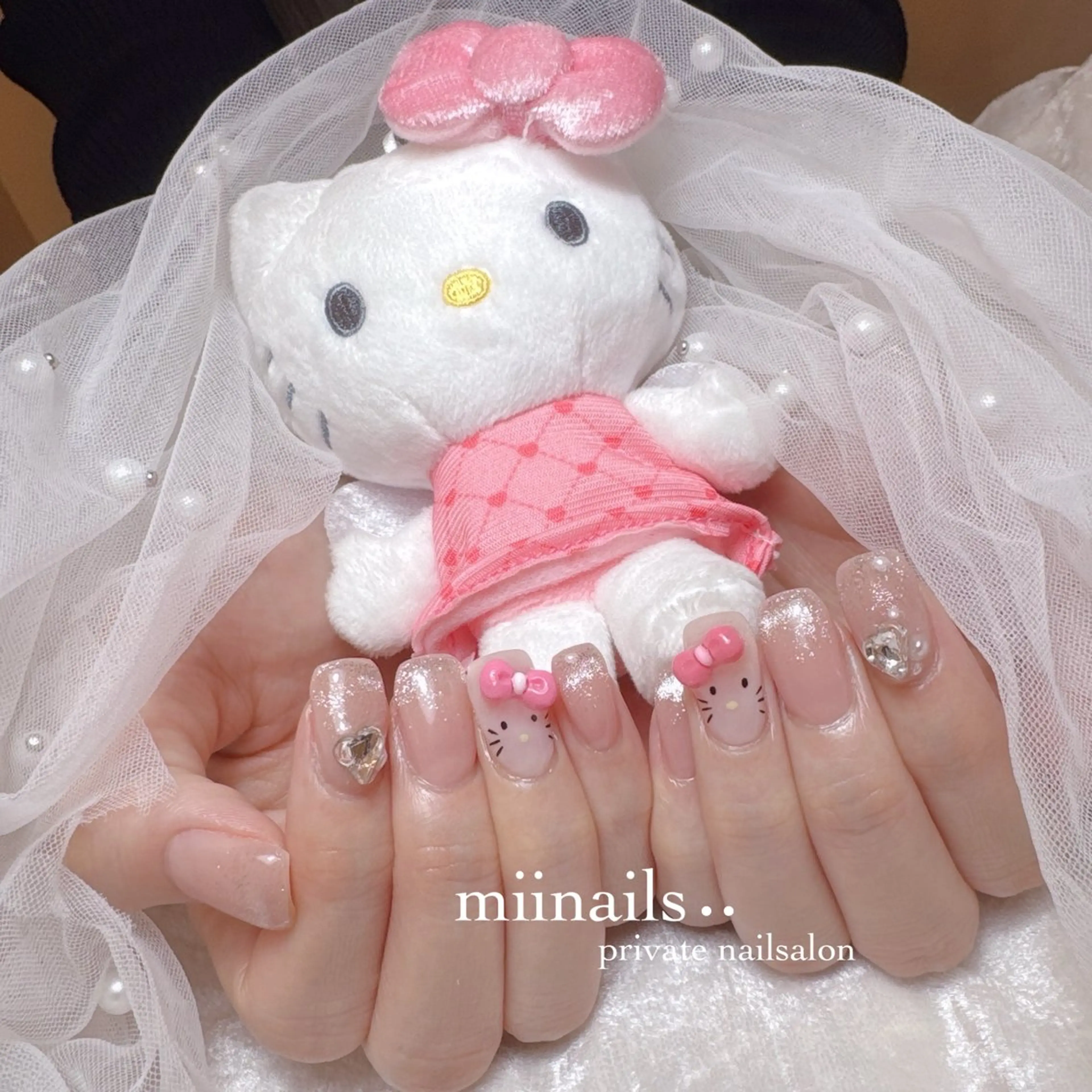 ネイル 韓国ネイル マグネットネイル ワンホンネイル ハンドネイル nailsalon miinailsのネイルデザイン