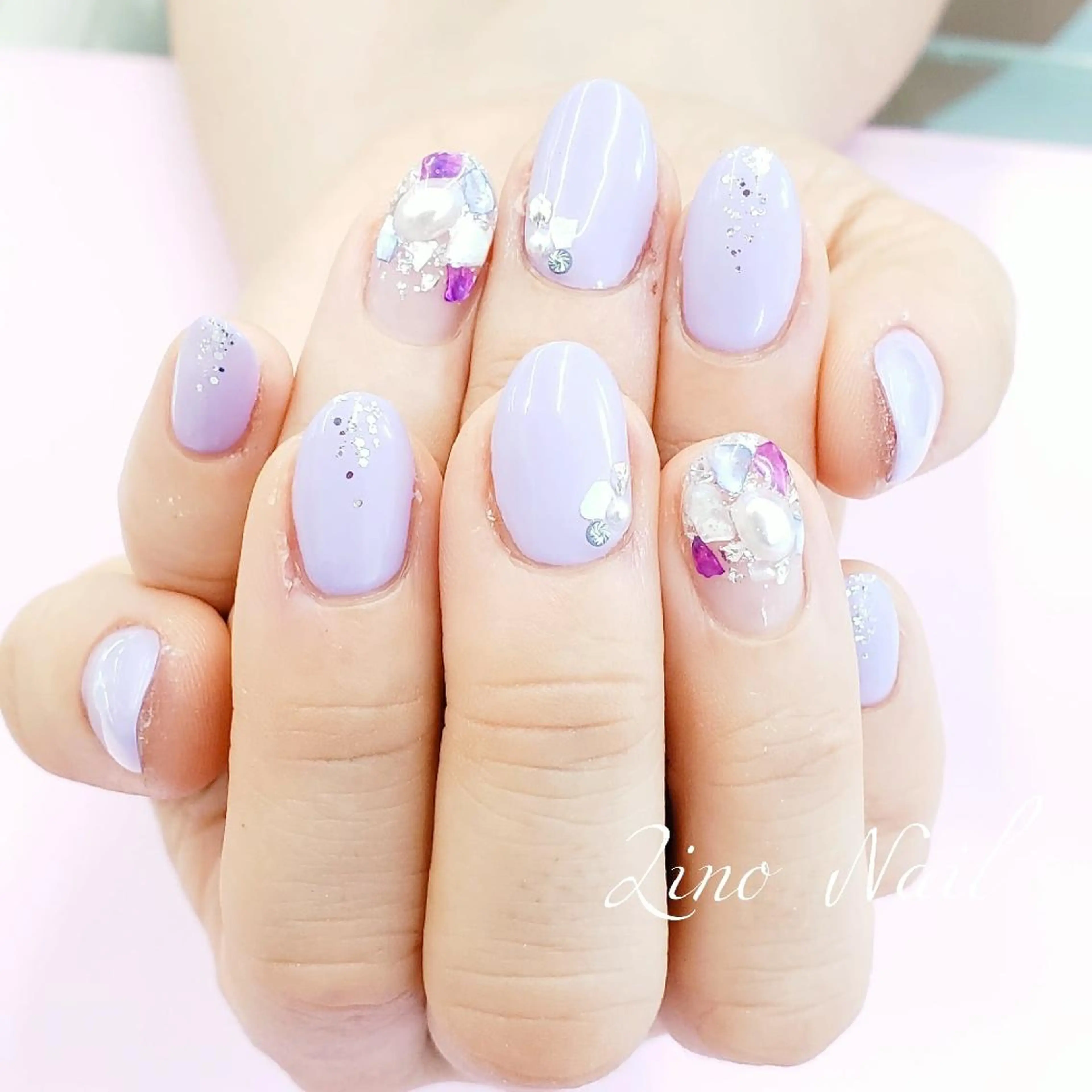ネイル ジェルネイル キラキラネイル ニュアンスネイル パラジェル シンプルネイル Lino Nailのネイルデザイン