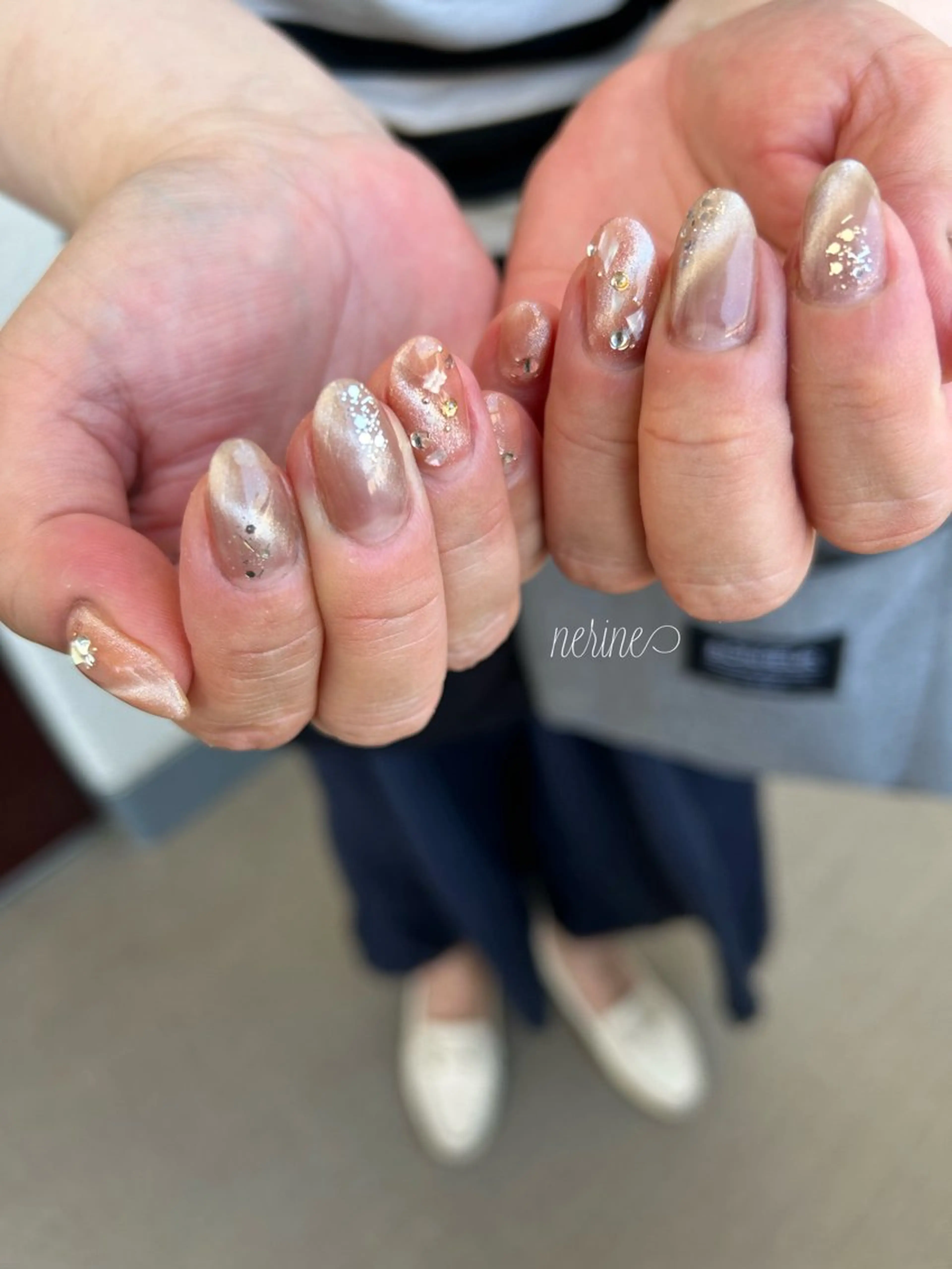 ネイル キラキラネイル マグネットネイル ハンドネイル NAILST Naomiのネイルデザイン