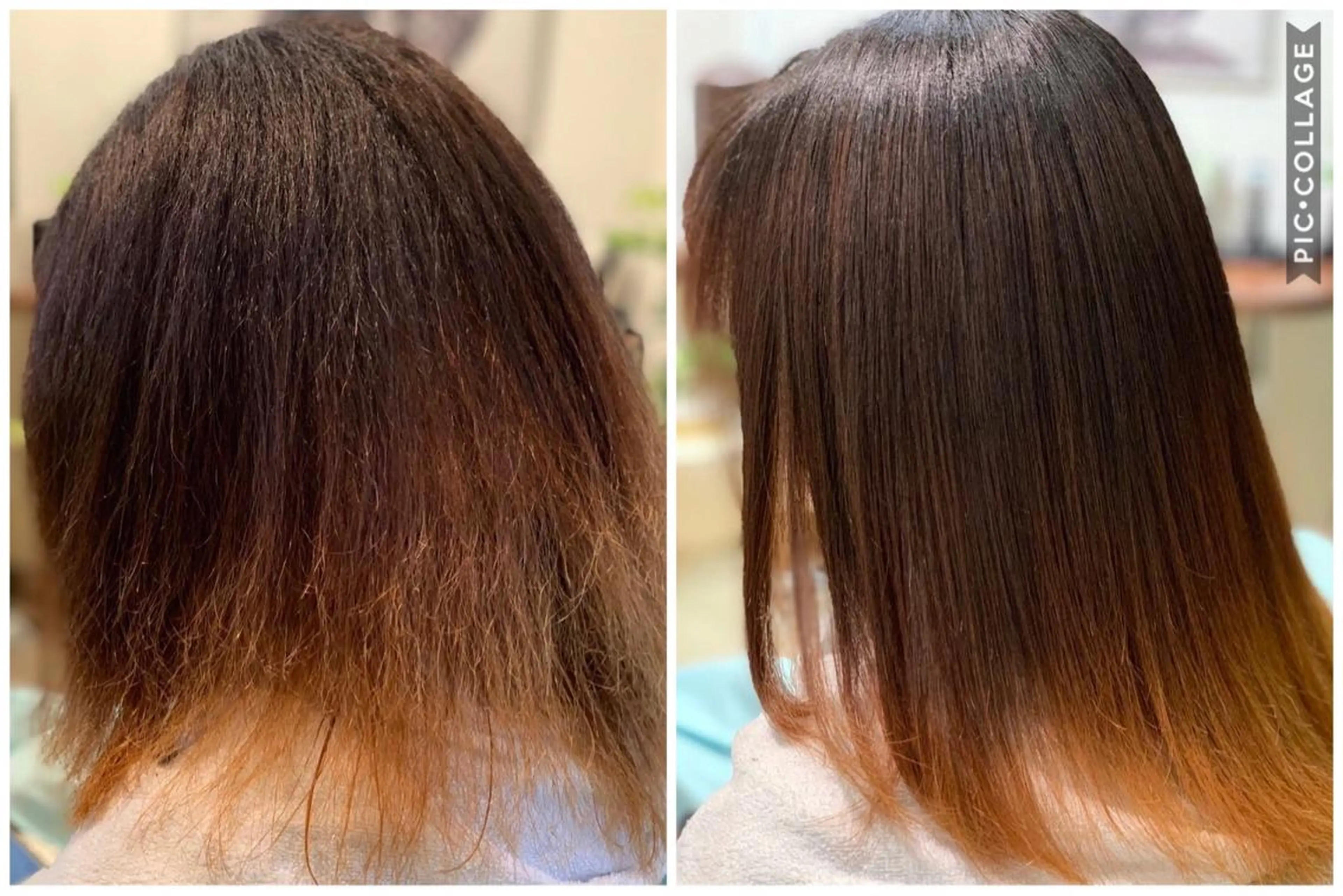 セミロング パーマ 縮毛矯正 newi saLyu 片岡ふきのヘアスタイル