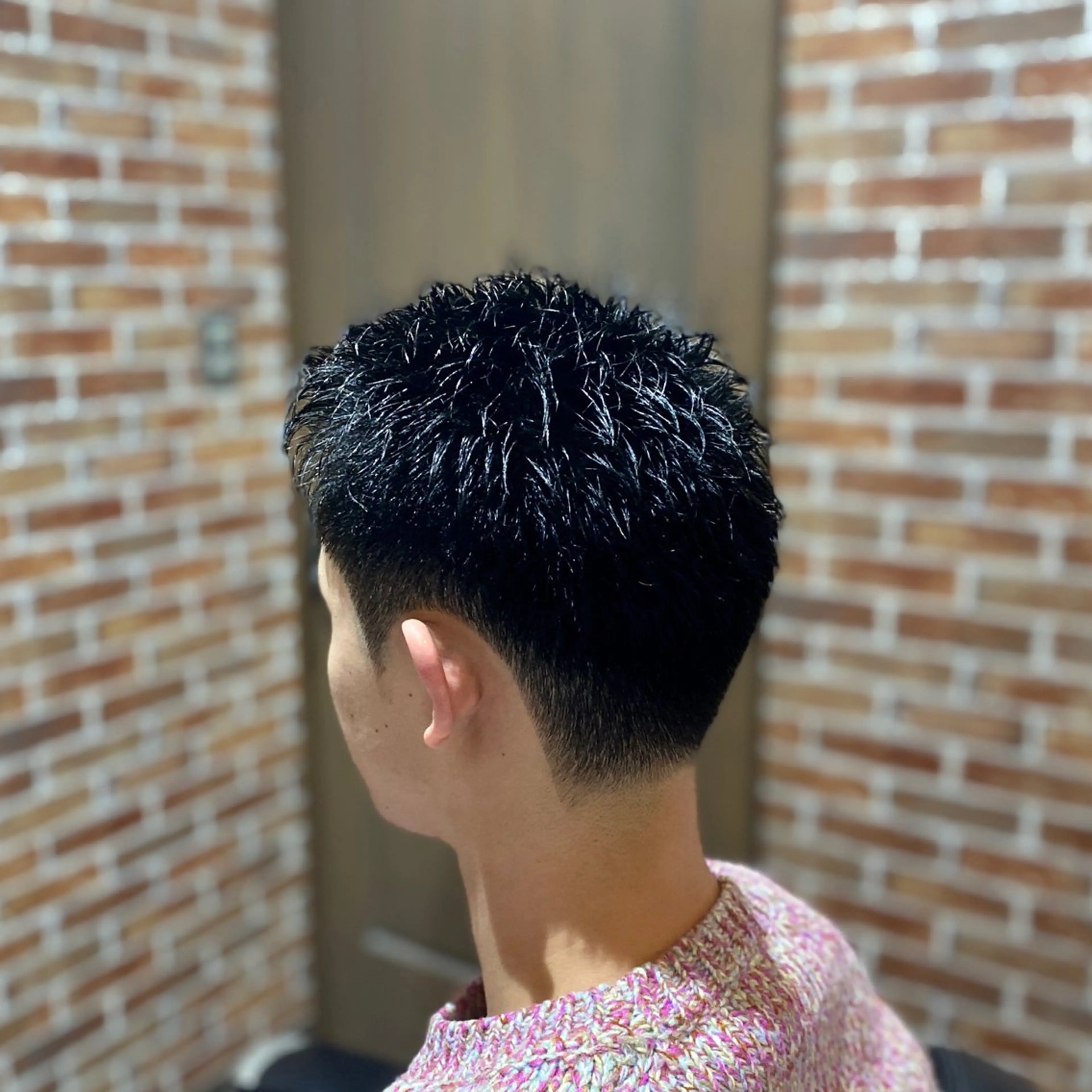 ショート カラー パーマ メンズ キッズ BARBER SHOP SUBARU men'sgrooming所属・下村 央志のヘアスタイル