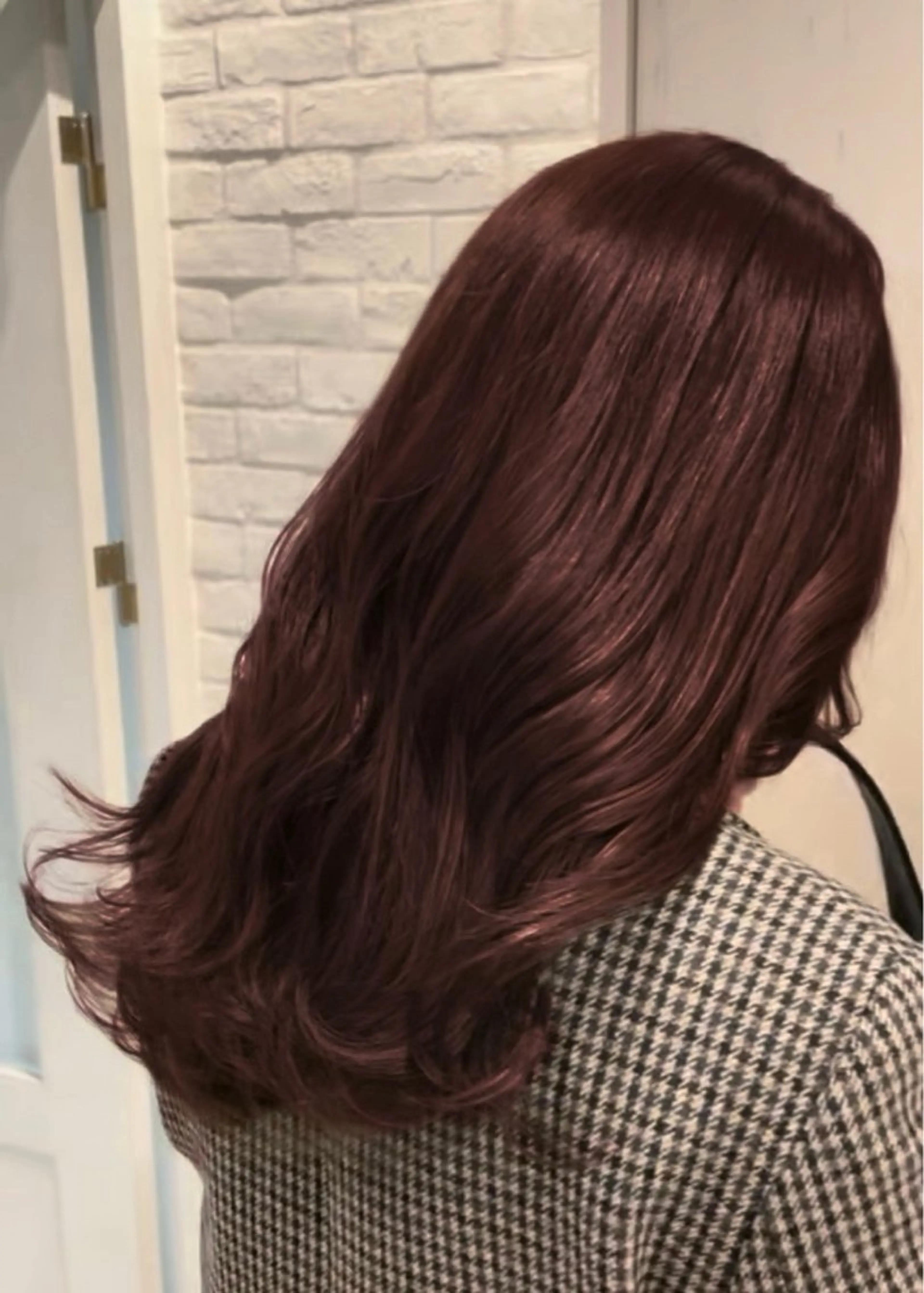 ロング カラー レッドカラー カット ヘアカラー トリートメント 暖色/ダブルカラー/ レッド/ kanaのヘアスタイル