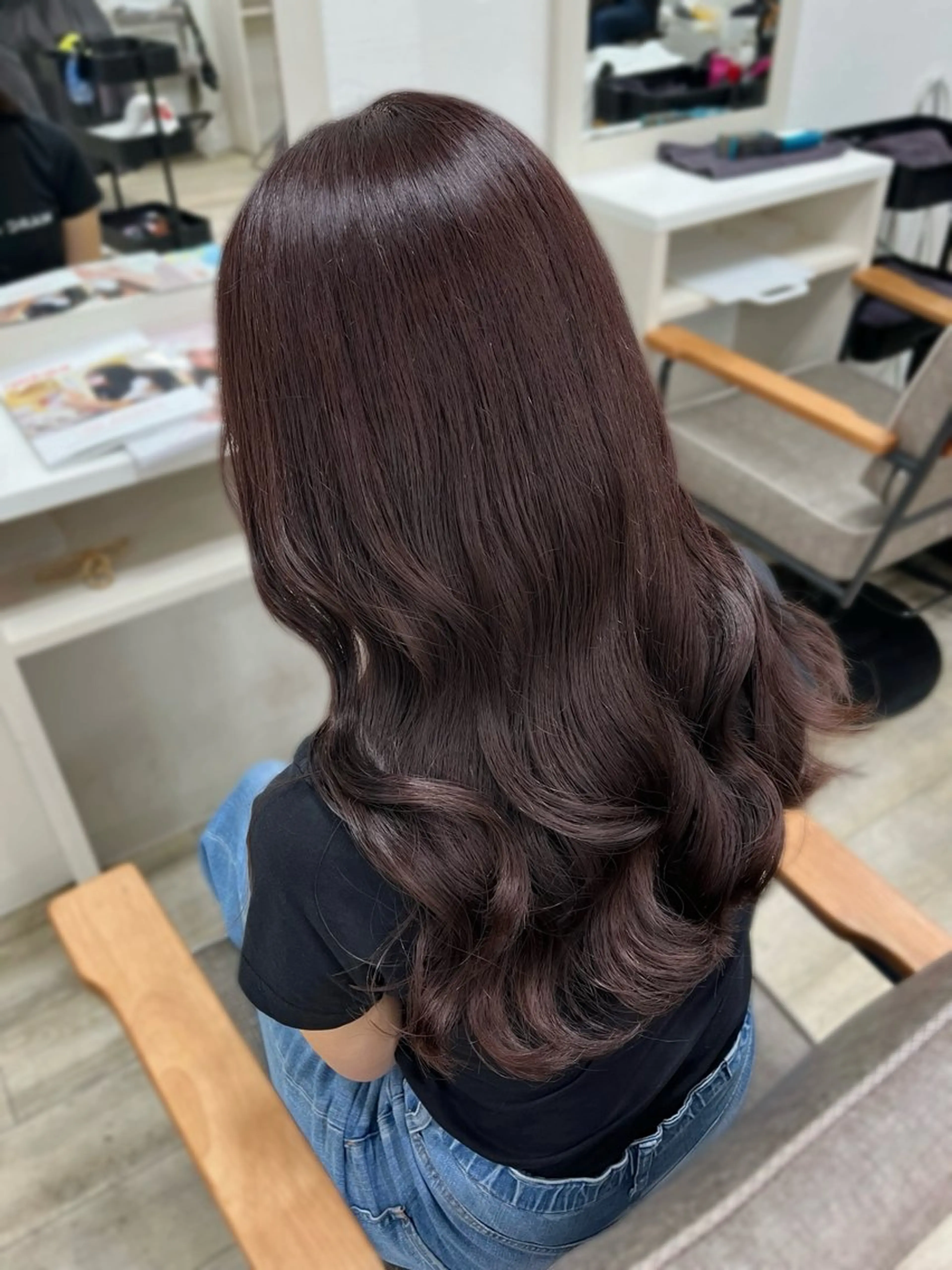 ロング カラー ヘアアレンジ ヘアカラー トリートメント hazuki🐈‍⬛ 透明感カラーのヘアスタイル