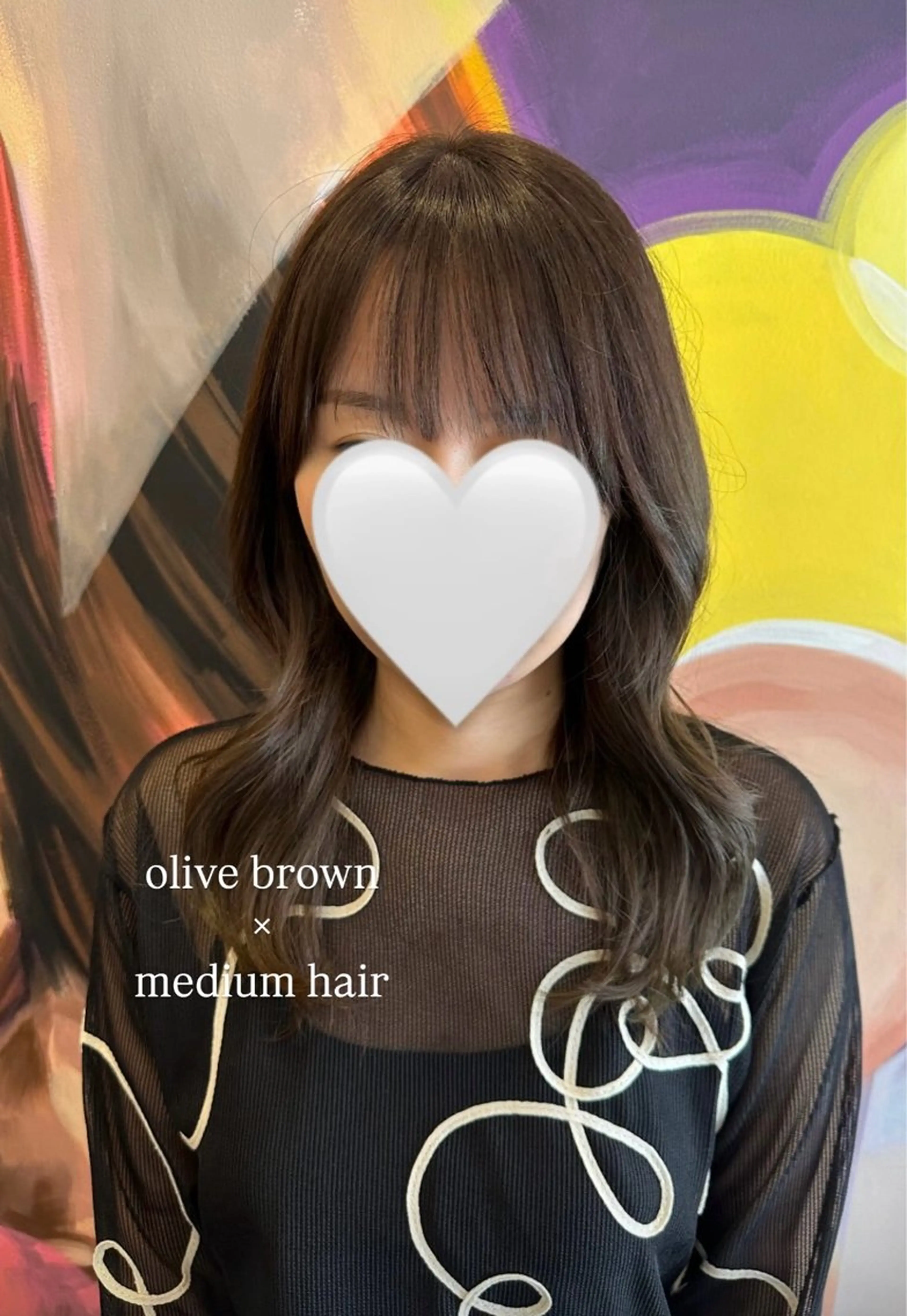 セミロング カラー ヘアアレンジ ブラウンカラー オリーブブラウン レイヤーカット 小顔カット カット ヘアカラー トリートメント 韓国風/レイヤー 🌷AYANA🌷のヘアスタイル