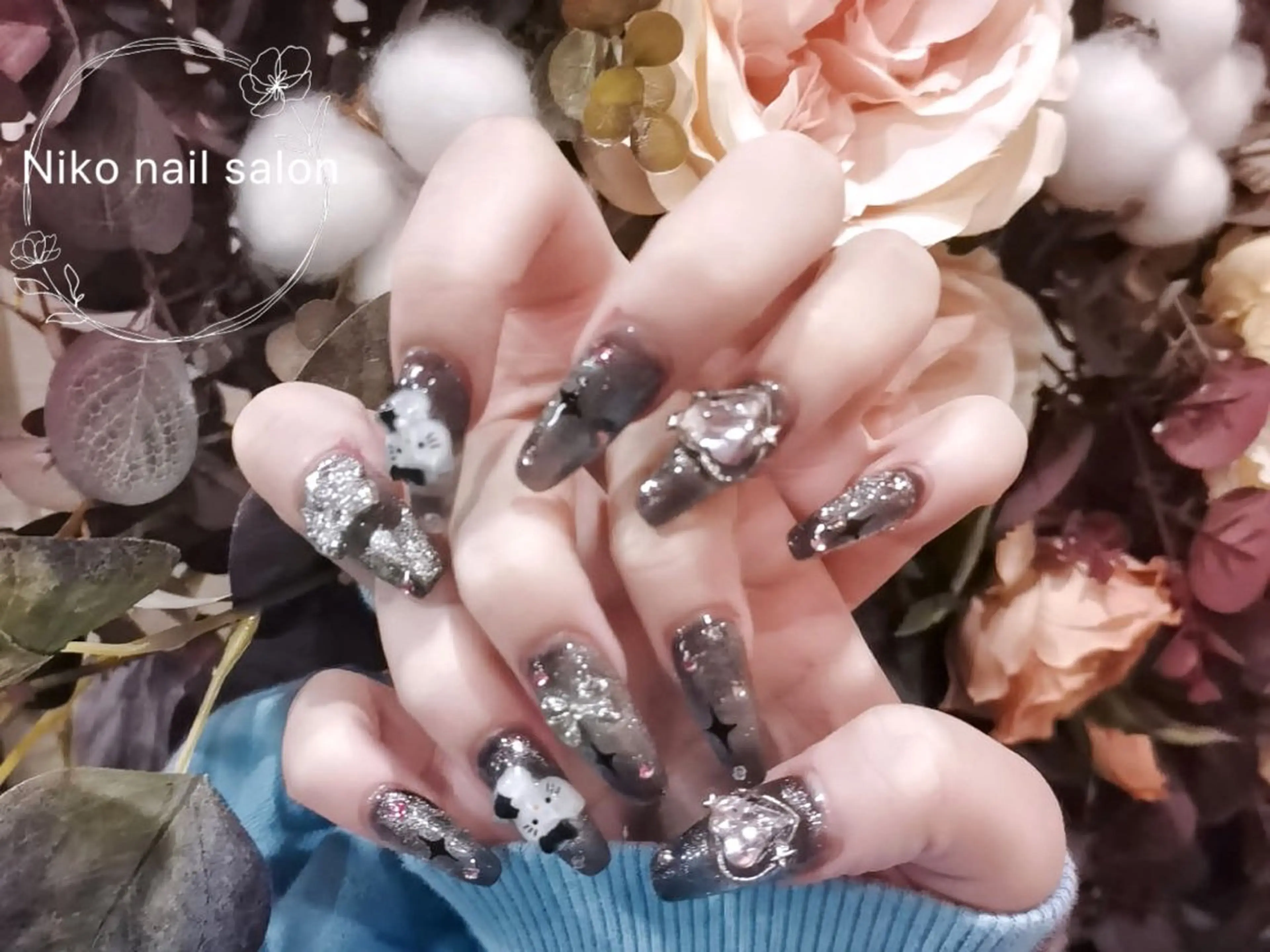 ネイル 長さ出し フットネイル フレンチネイル ジェルネイル 韓国ネイル ハンドネイル Nikoネイルサロン 高田馬場店のネイルデザイン