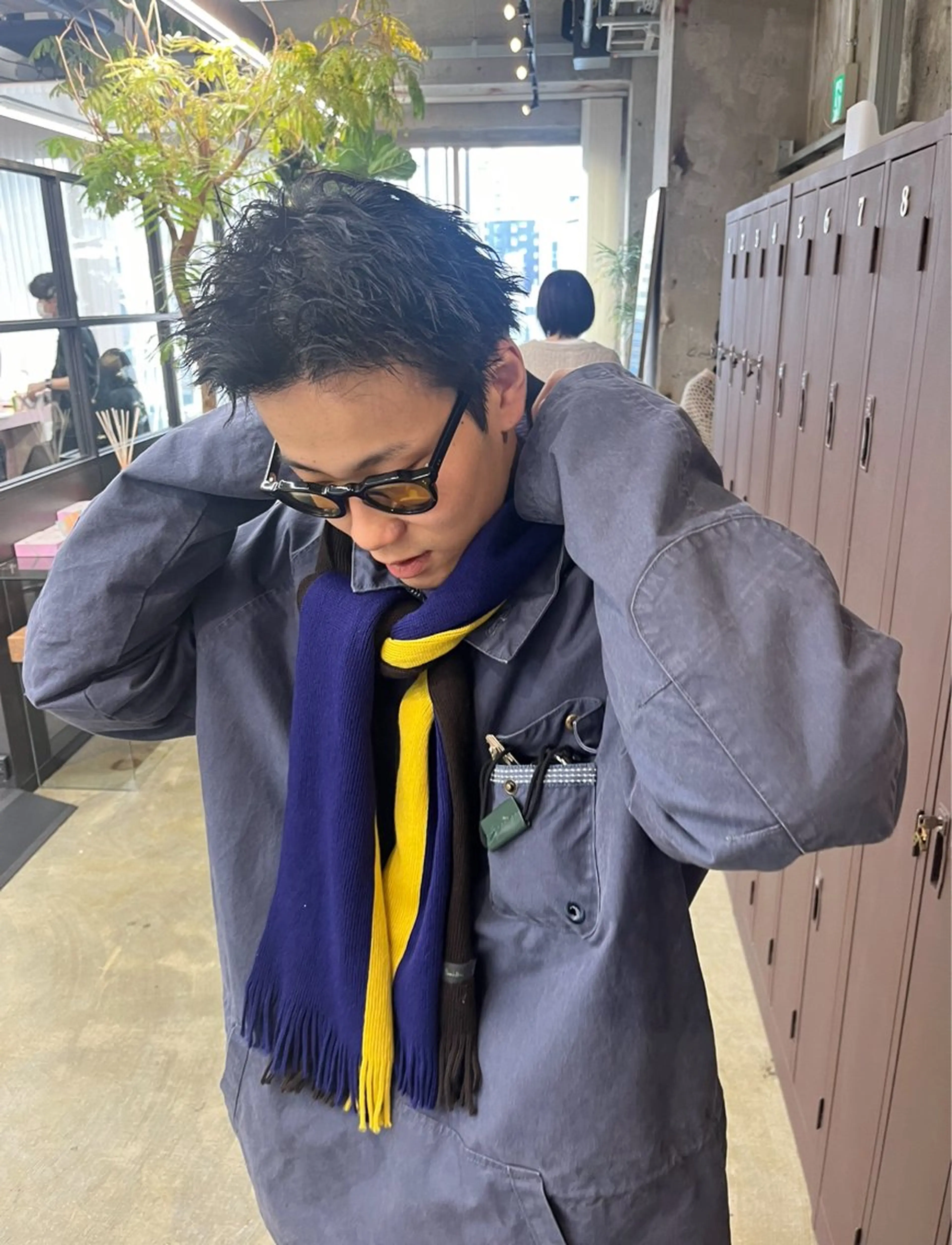 ショート パーマ メンズ ナガノリノ /ボブ/ ベージュ/暖色のヘアスタイル