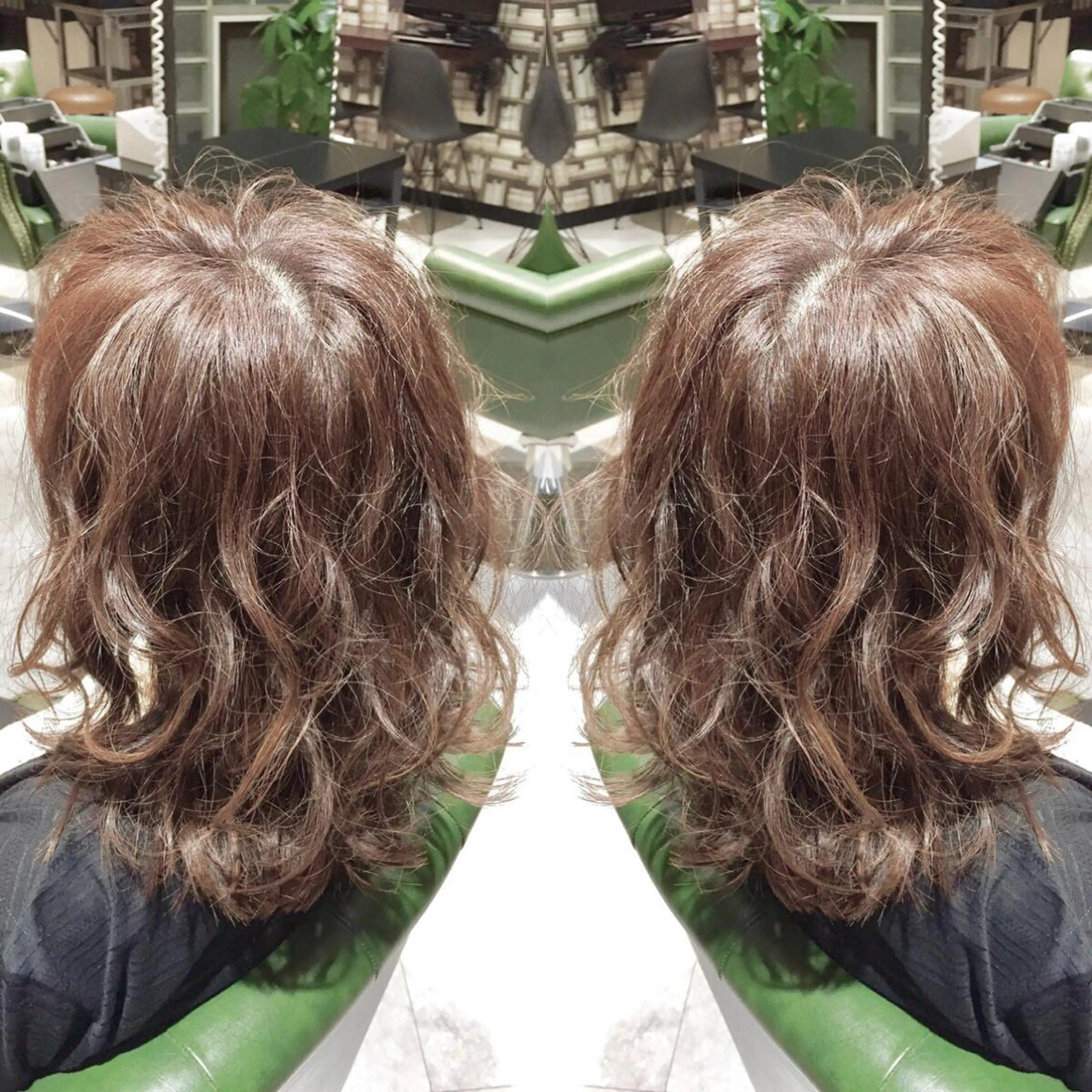 ミディアム カラー パーマ ヘアアレンジ tocca所属・毎月通える価格♪ 杉本真基のヘアスタイル