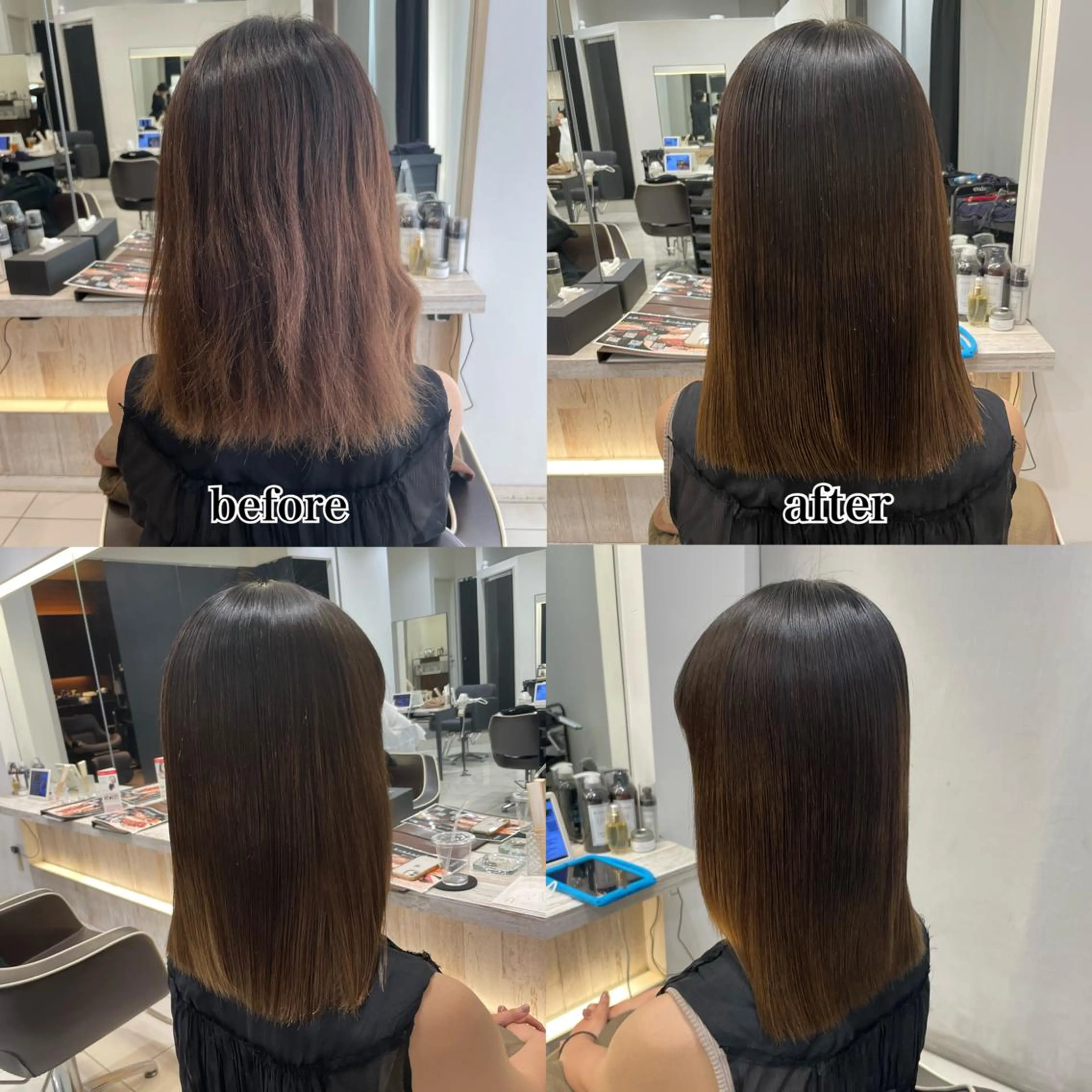 セミロング 髪質改善縮毛矯正 kosuke_IJKのヘアスタイル