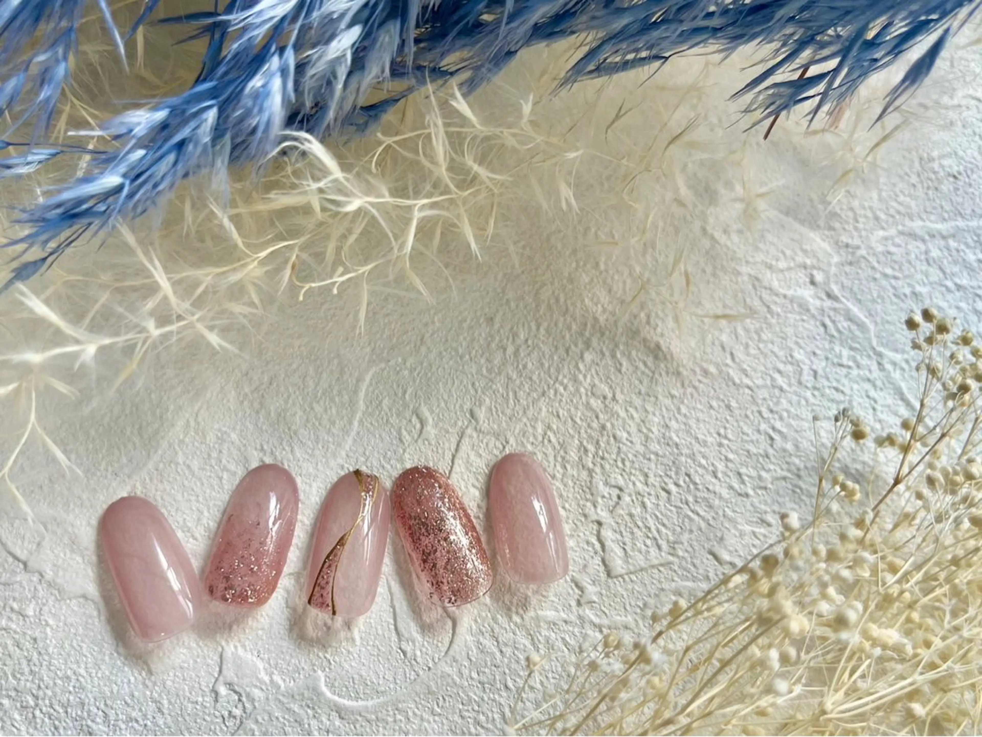 ネイル オーロラネイル 入学式 フットネイル フレンチネイル ジェルネイル Mogu nail 二子玉川のネイルデザイン