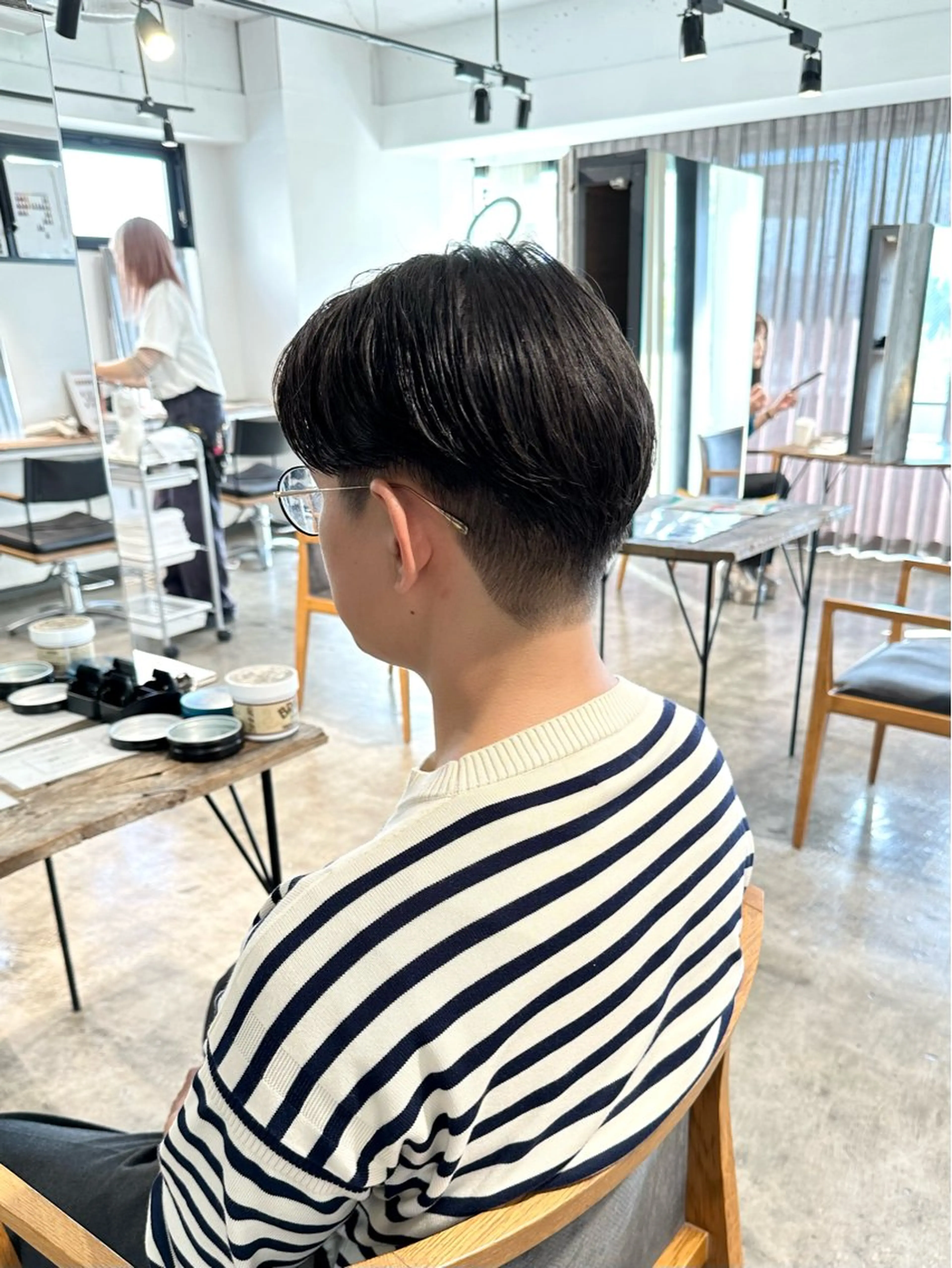 メンズ ビジネス センターパート 刈り上げ カット 骨格補正施術/メンズ 専門美容師/YUYAのヘアスタイル