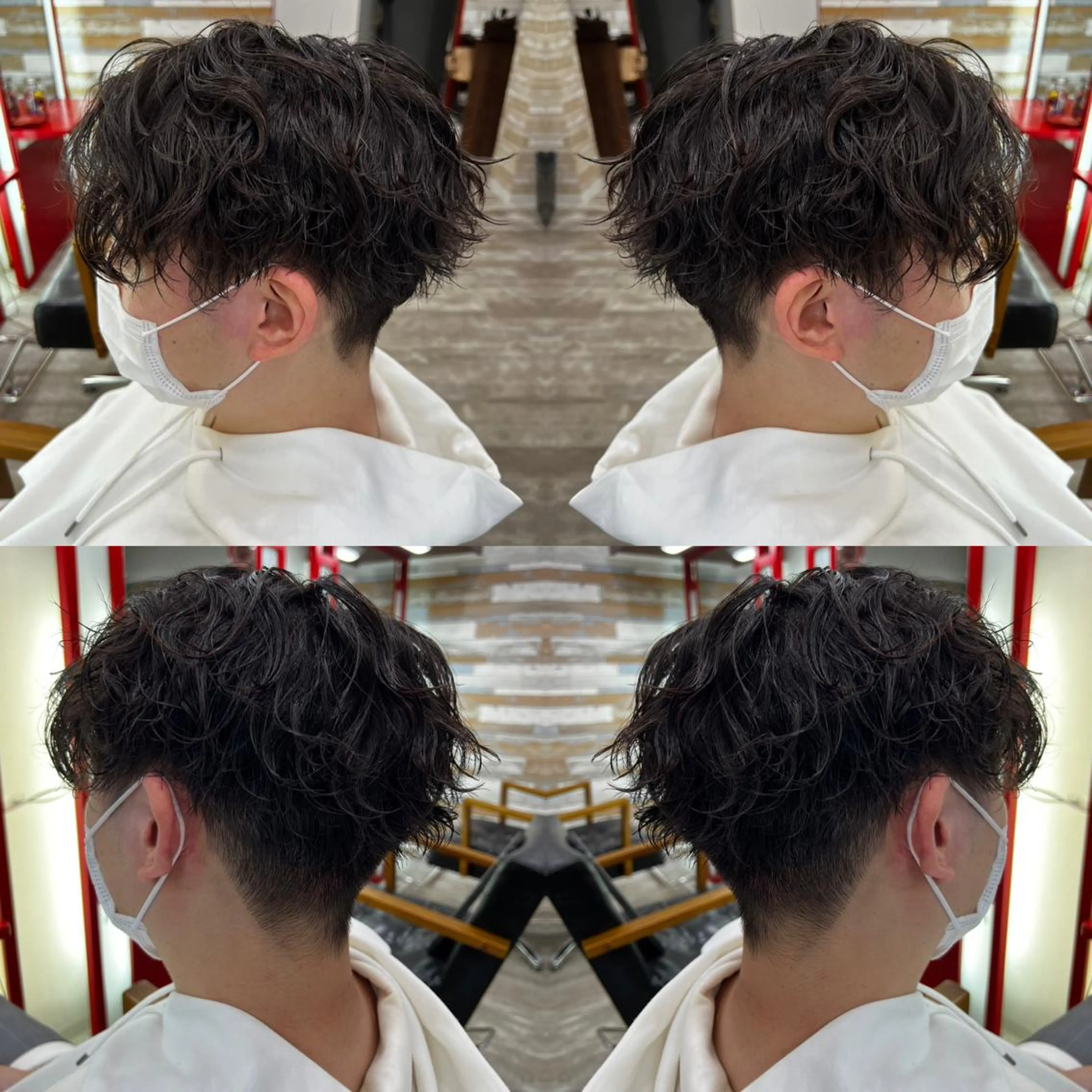 ショート パーマ メンズ カット パーマ "PEPPU "所属・派手髪、ハイトーン ショートヘアShinのヘアスタイル