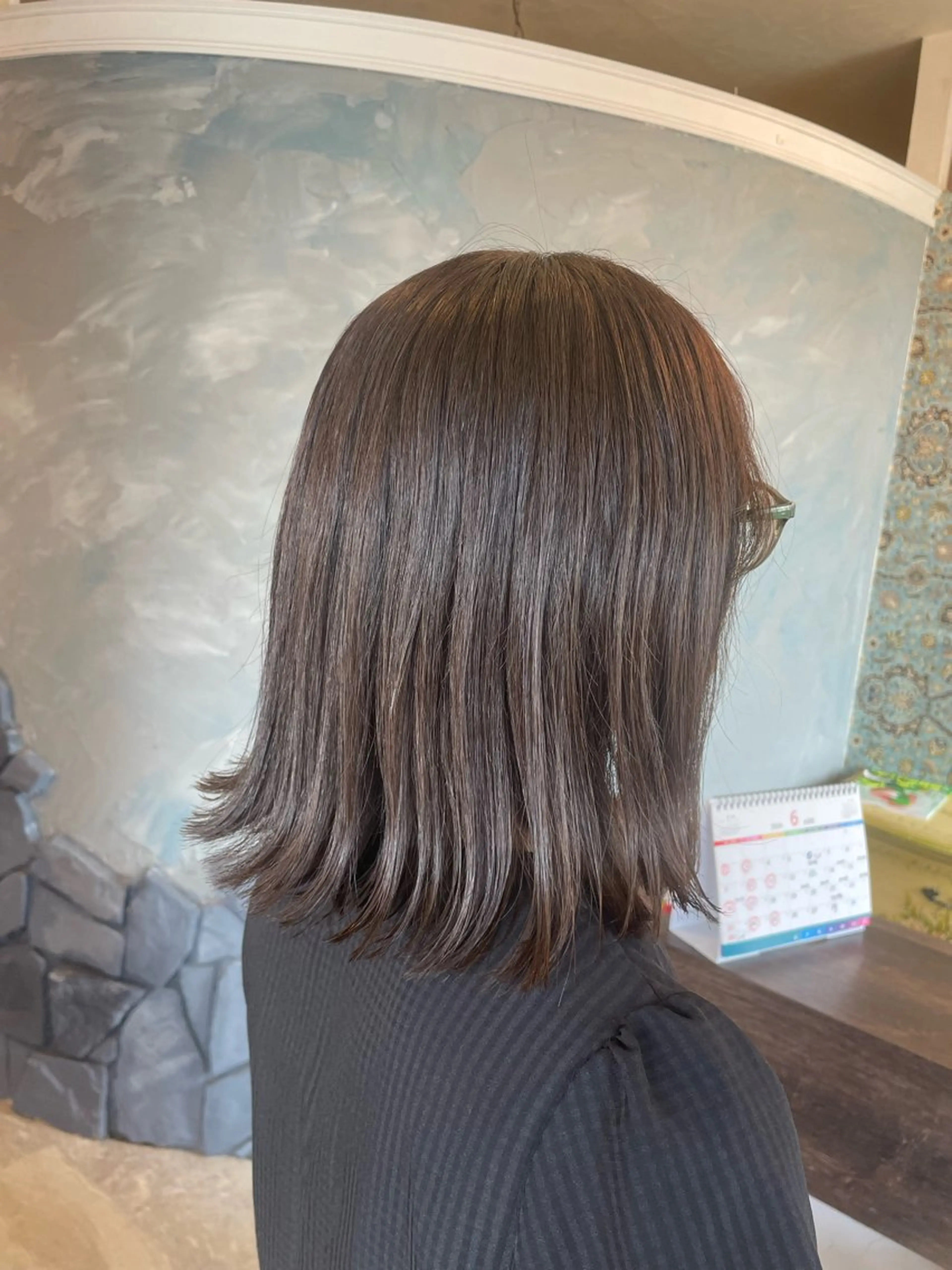ミディアム ボブ カット ヘアカラー hair  make echo所属・hair make echo滿木あい花のヘアスタイル