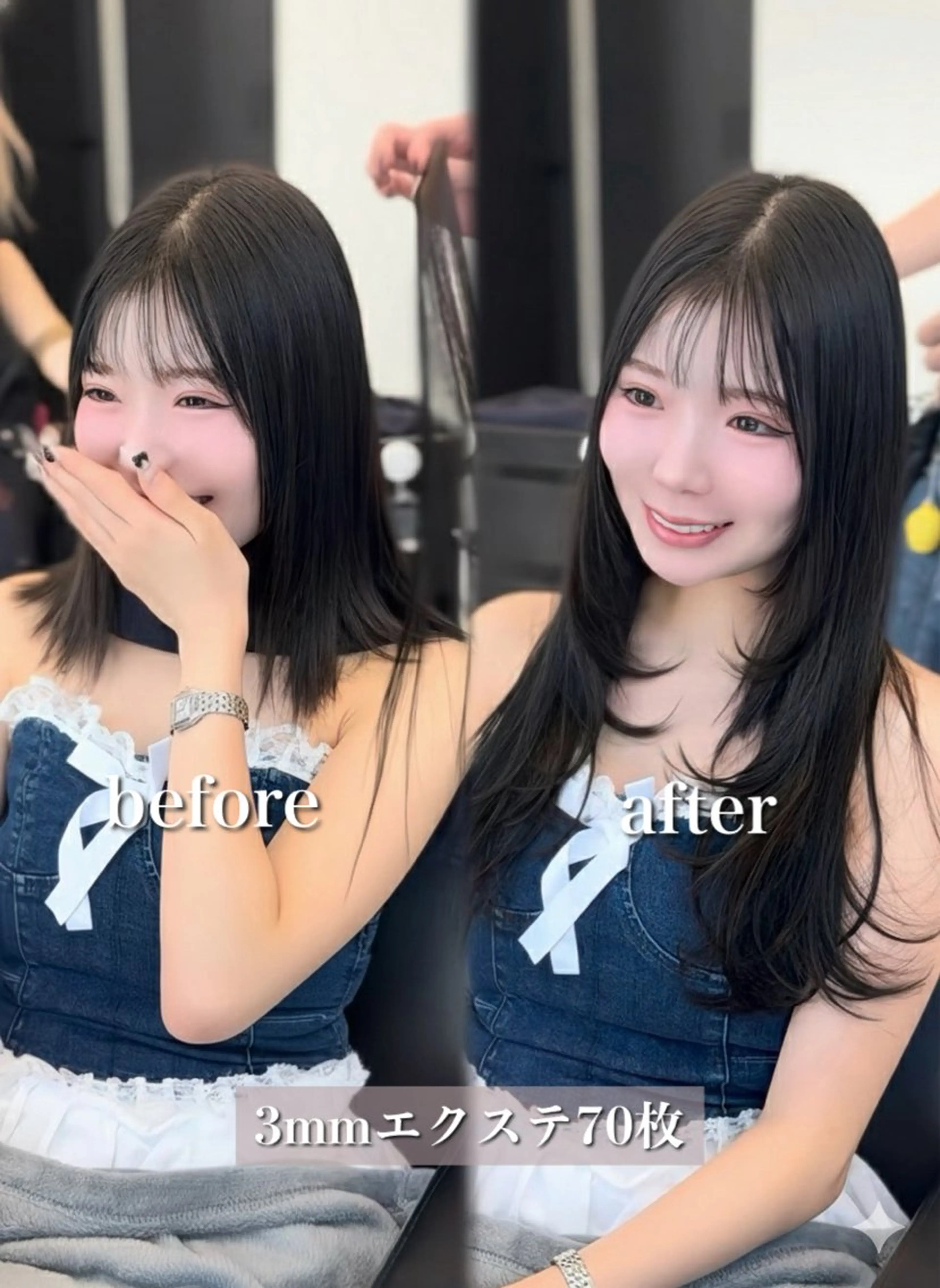 ロング カラー シールエクステ ブリーチ ダブルカラー ハイトーンカラー ブリーチなしカラー カット ヘアカラー エクステ エクステの神様 ▫️原島ユウヤ▫️のヘアスタイル