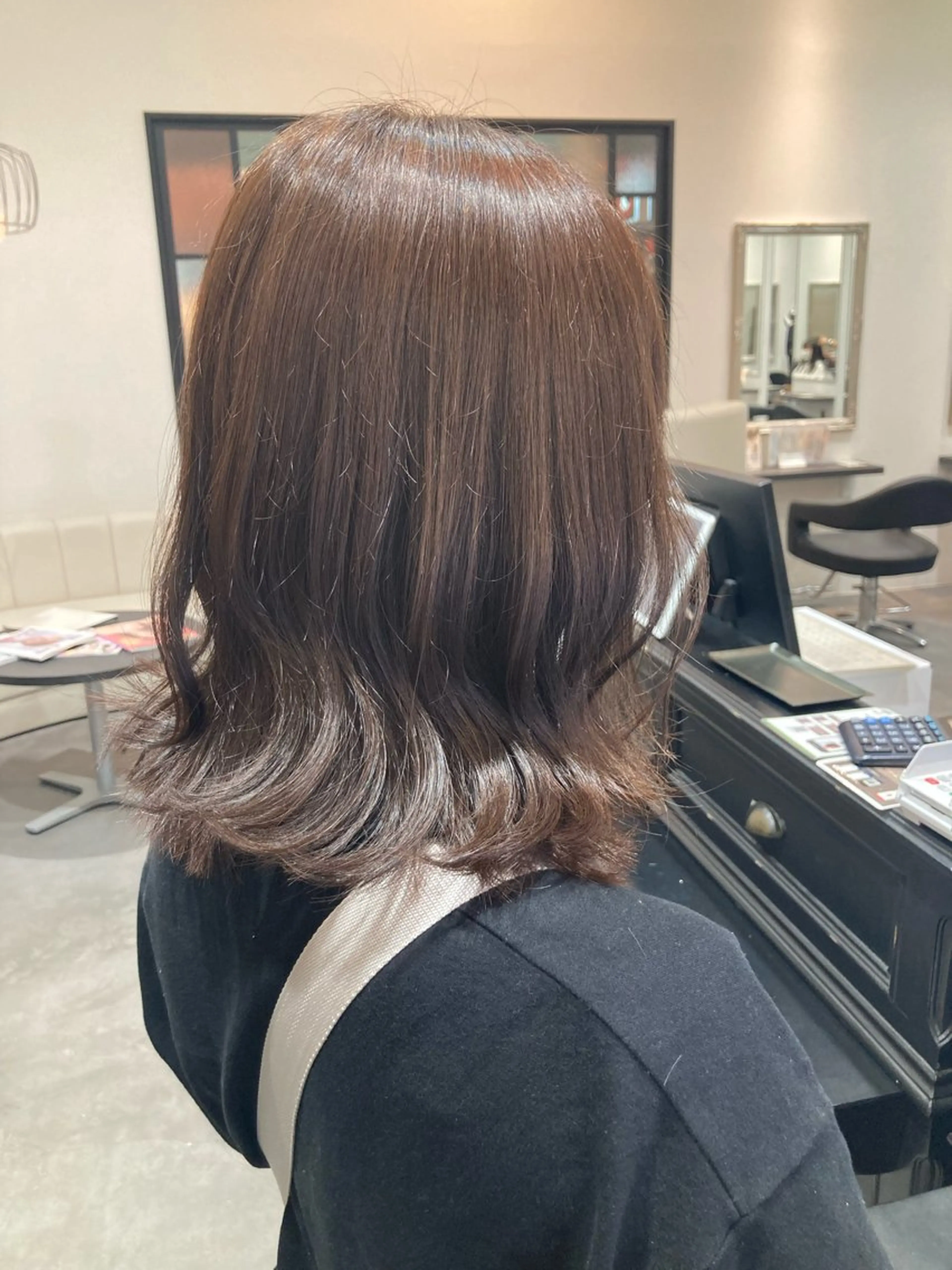 ミディアム カット ヘアカラー トリートメント hair salon rita 野々市所属・中野 幹也のヘアスタイル